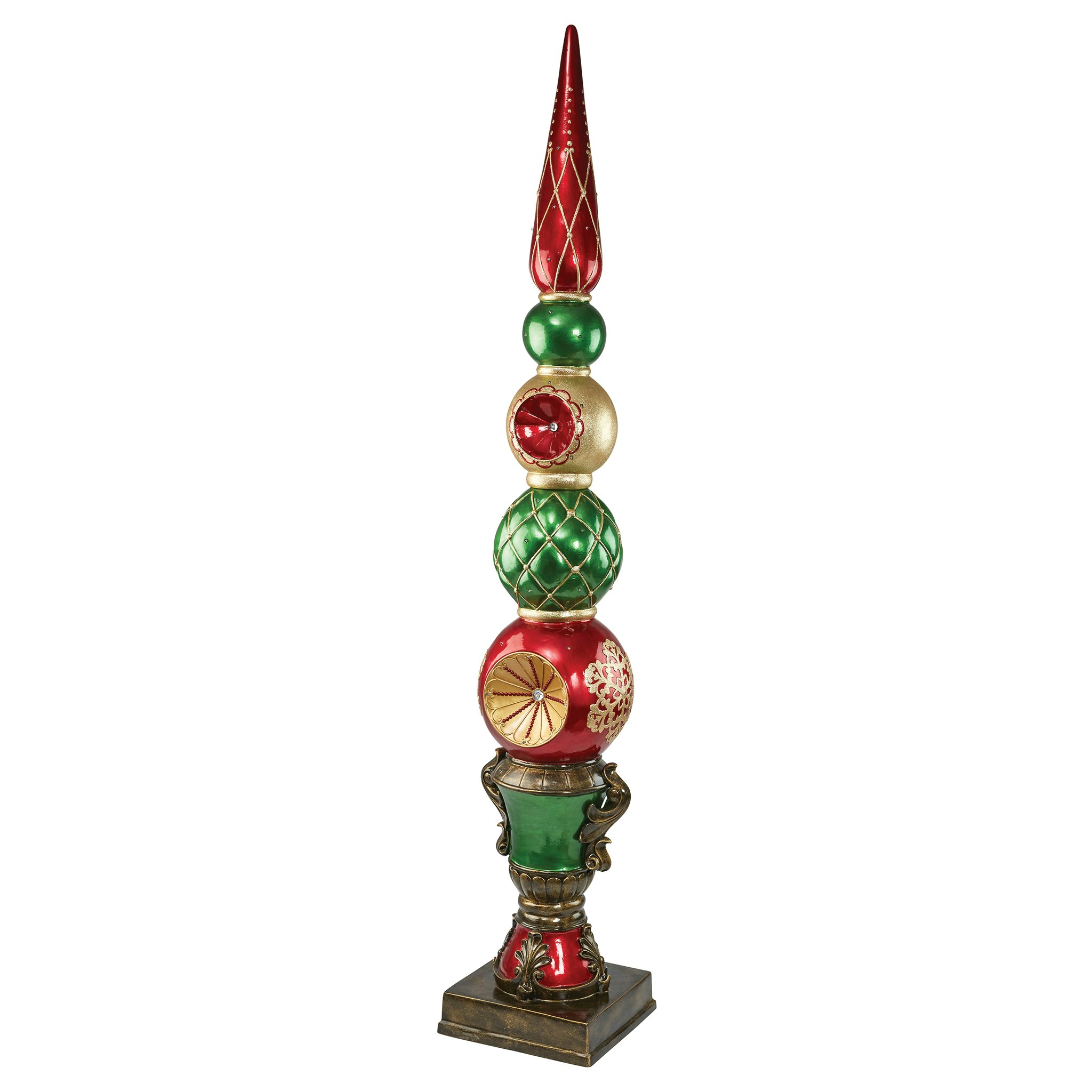 Toscano - Ornament Topiary Illuminated Holiday Statue