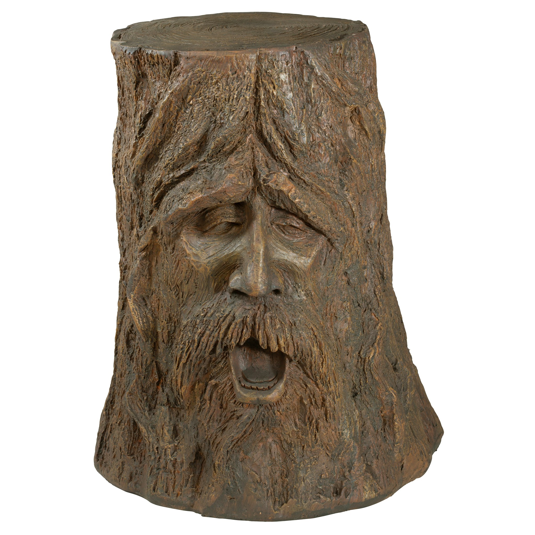 Toscano - The Odin Tree Stump Sculptural Table in Designer Resin