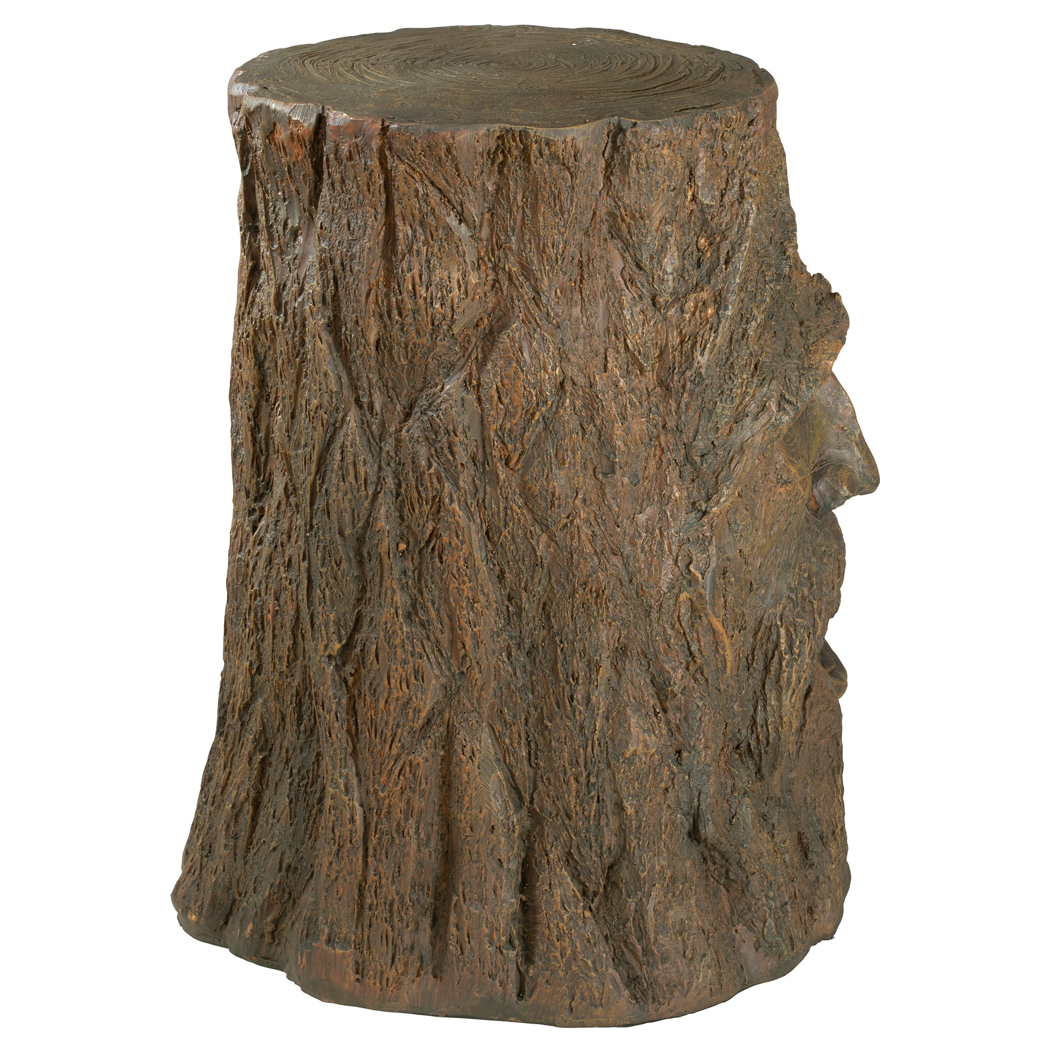 Toscano - The Odin Tree Stump Sculptural Table in Designer Resin