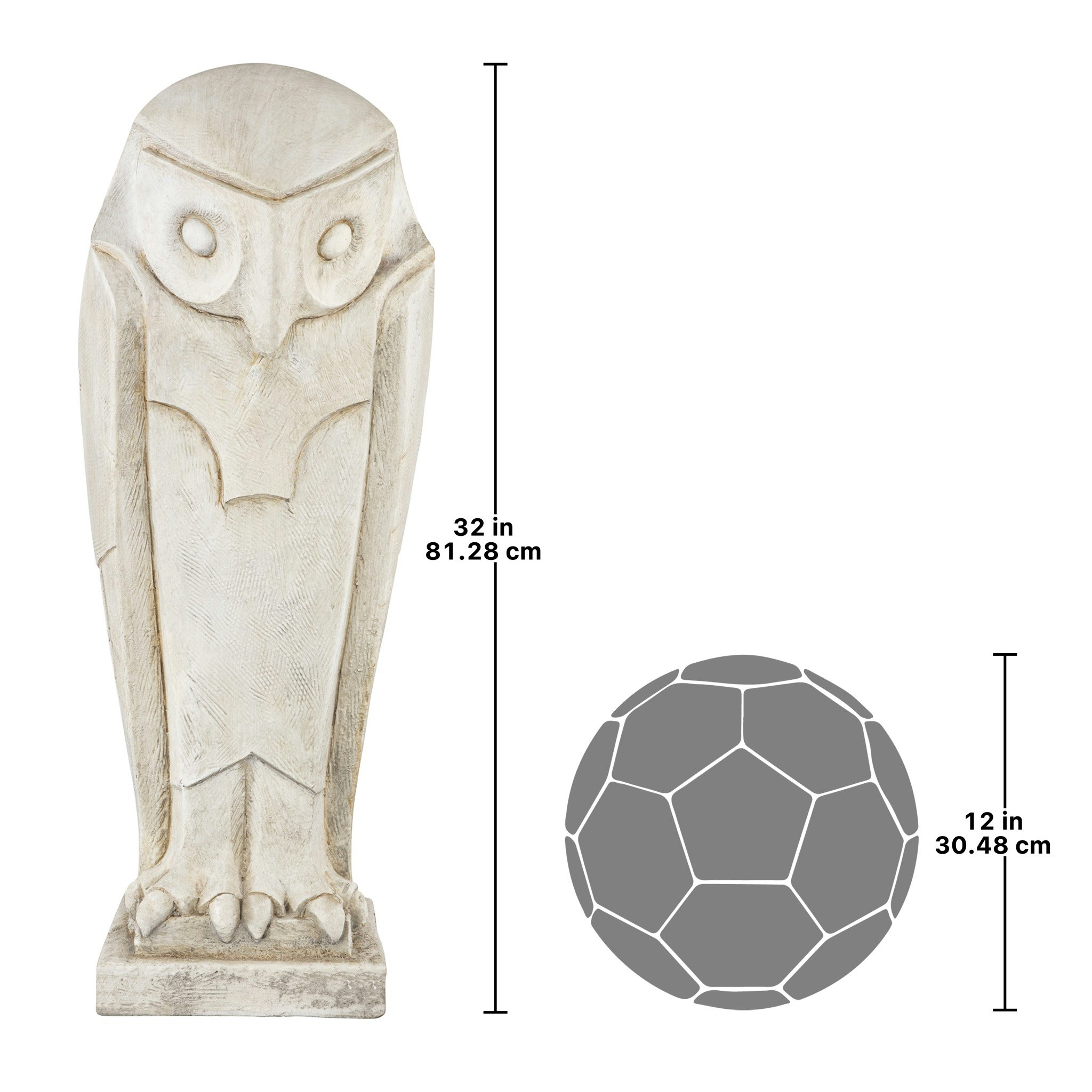 Toscano - Polar Owl Sentinel Art Deco Cubist Bird Statue