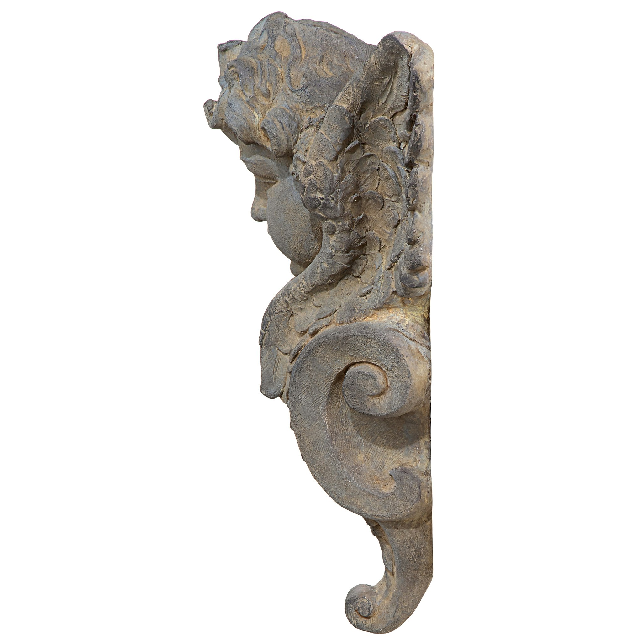 Toscano - Victorian Heraldic Double-Winged Cherub Wall Pocket Sculpture