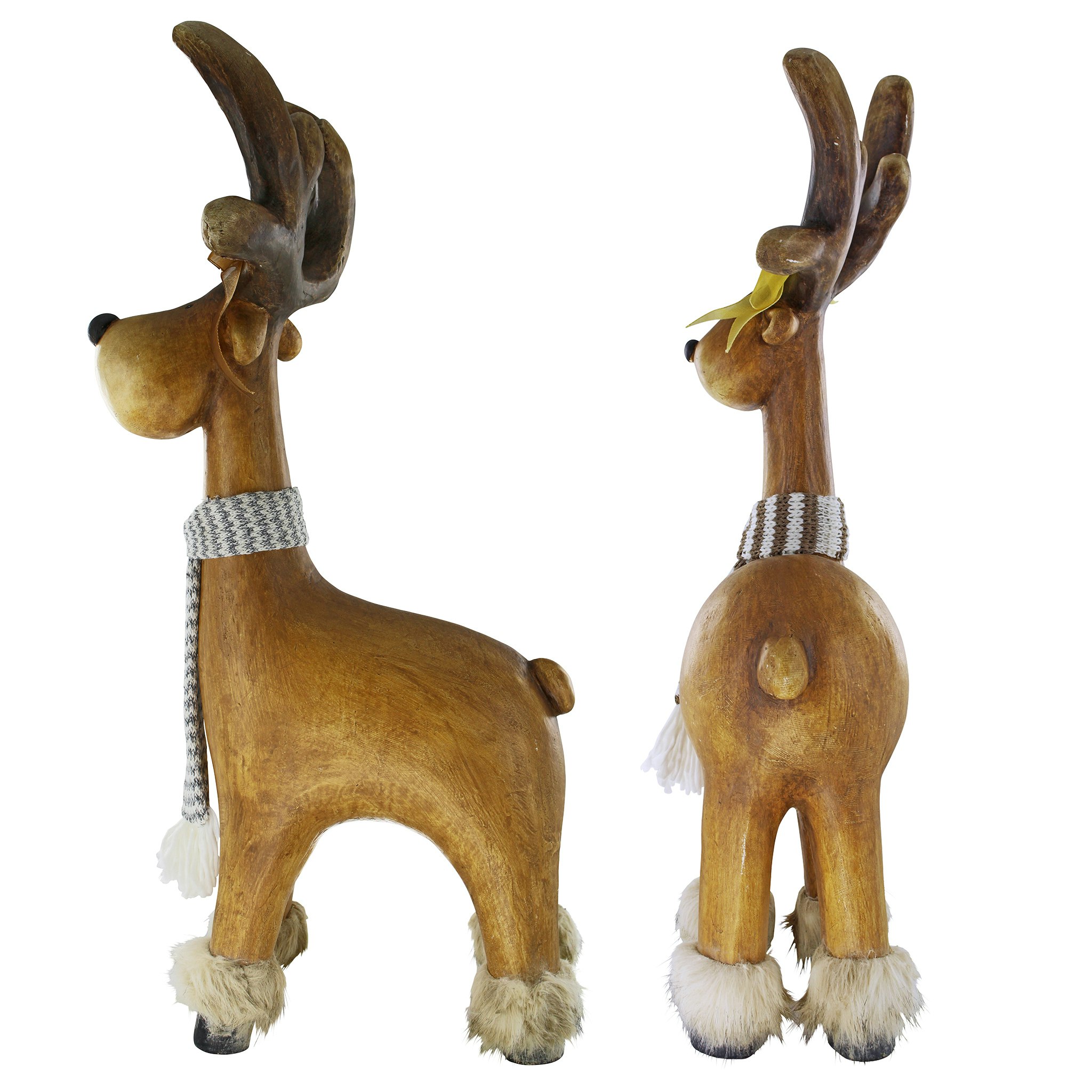 Toscano - Set of 2 Santa Second Team Holiday Reindeer Statues