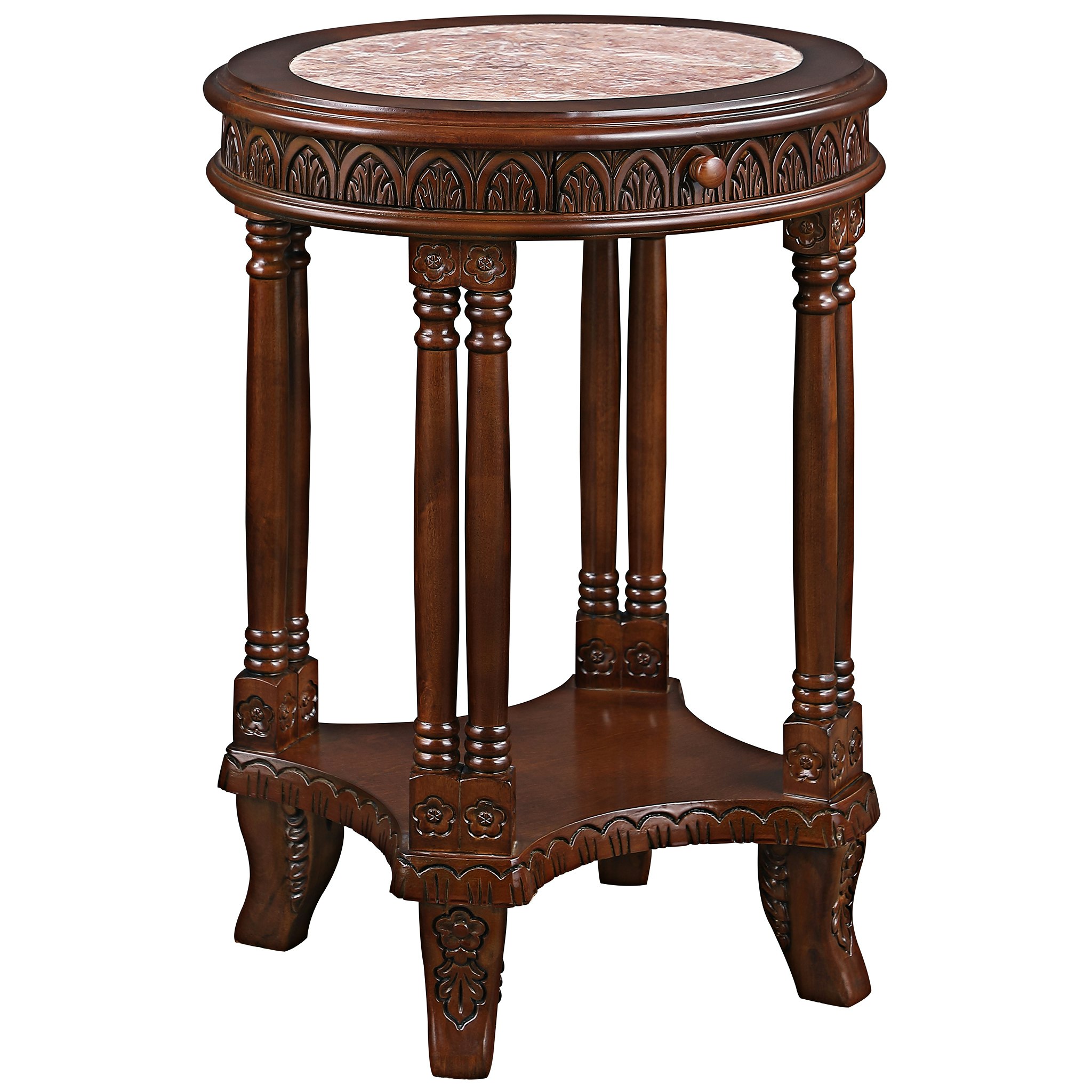 Toscano - Balfour Colonnade Side Table in Hardwood