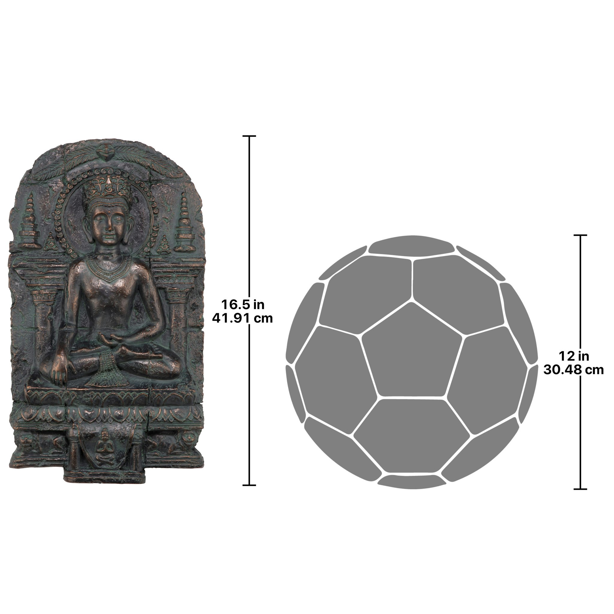 Toscano Earth Witness Buddha Wall Sculpture - Medium