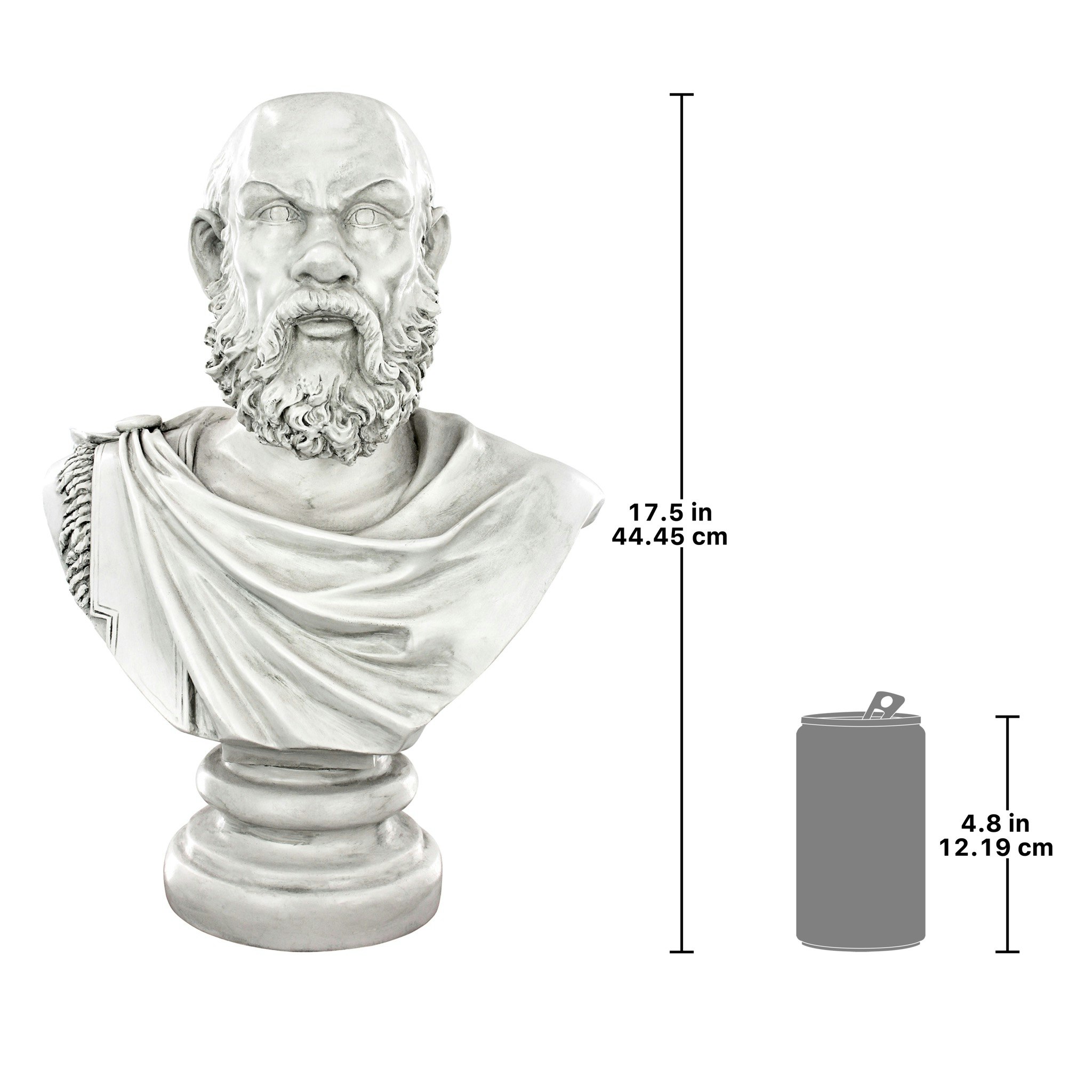 Toscano - Bust Planters of Antiquity Statues The Philosopher Socrates