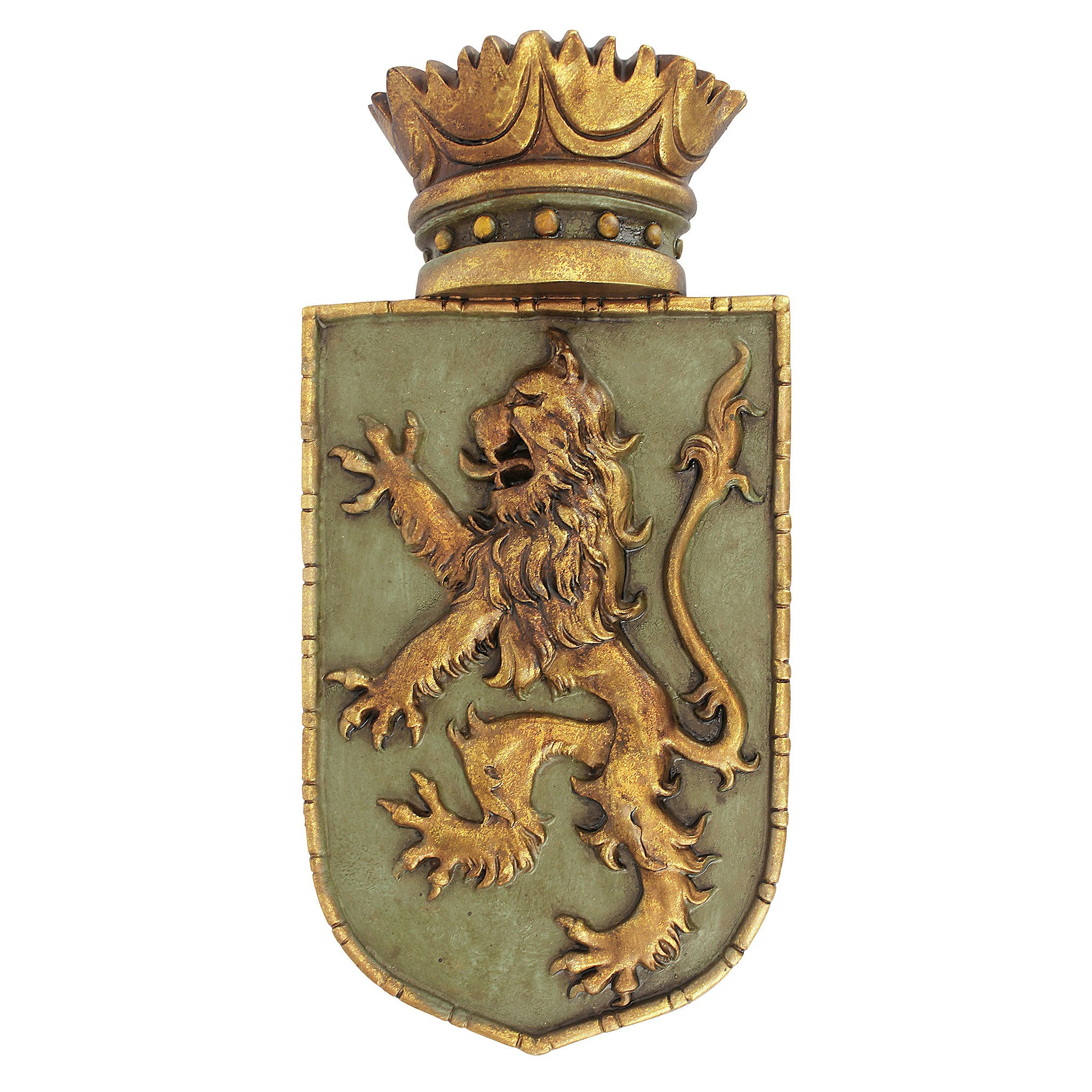 Toscano - Medieval Rampant Lion Shield Wall Sculpture