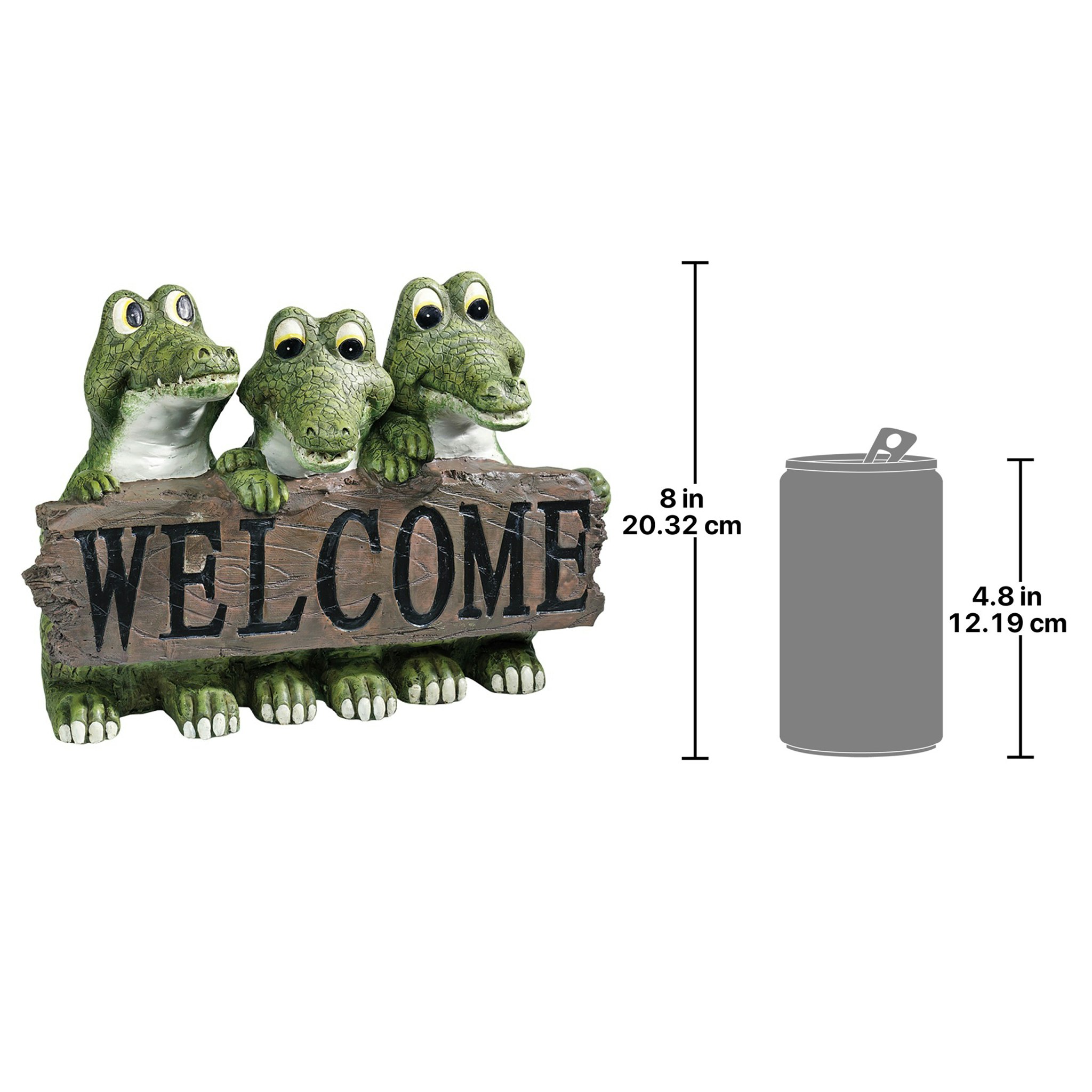 Toscano - Ragin Cajun Crocodile Welcome Sign Statue