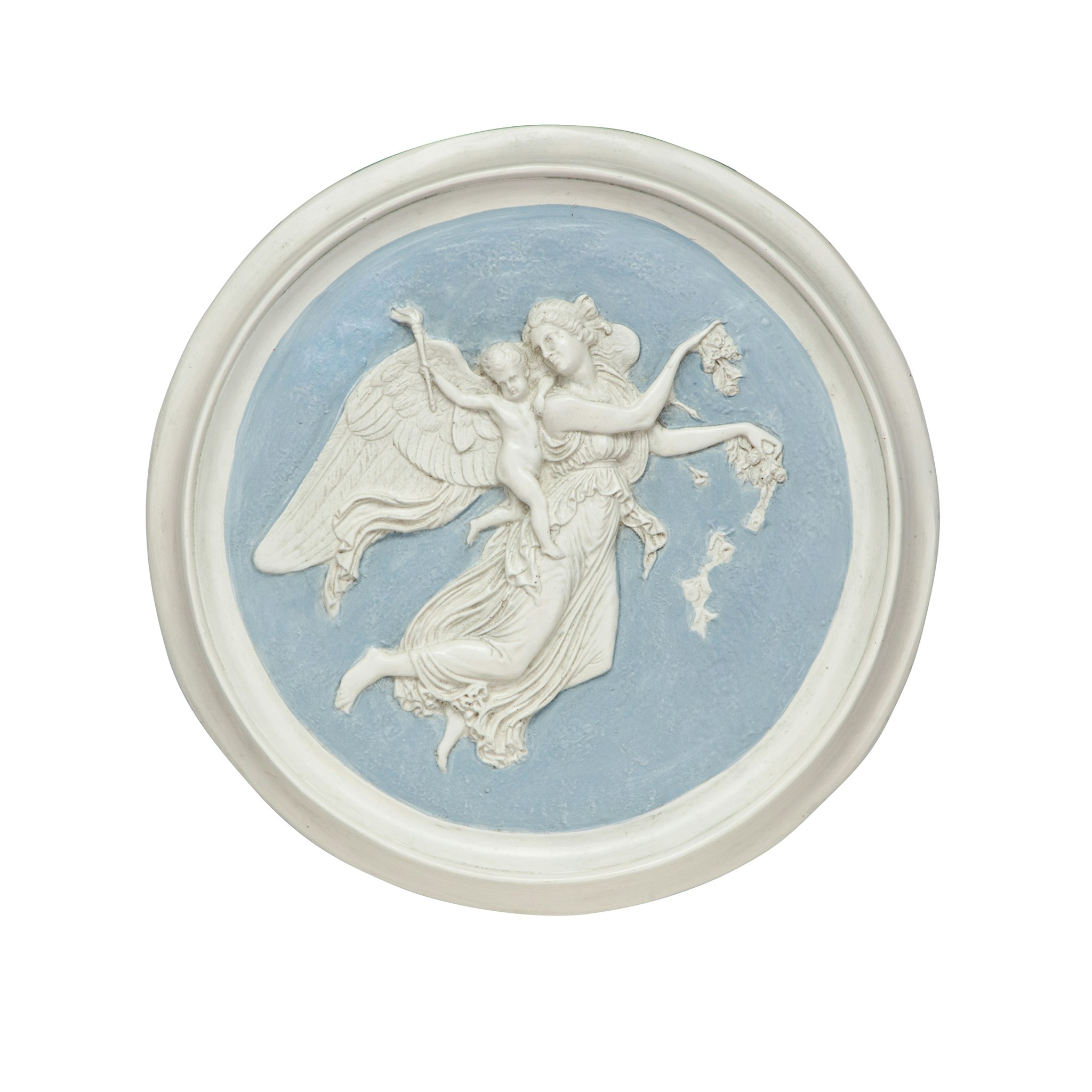Toscano - Morning Angel Roundel Wall Sculpture