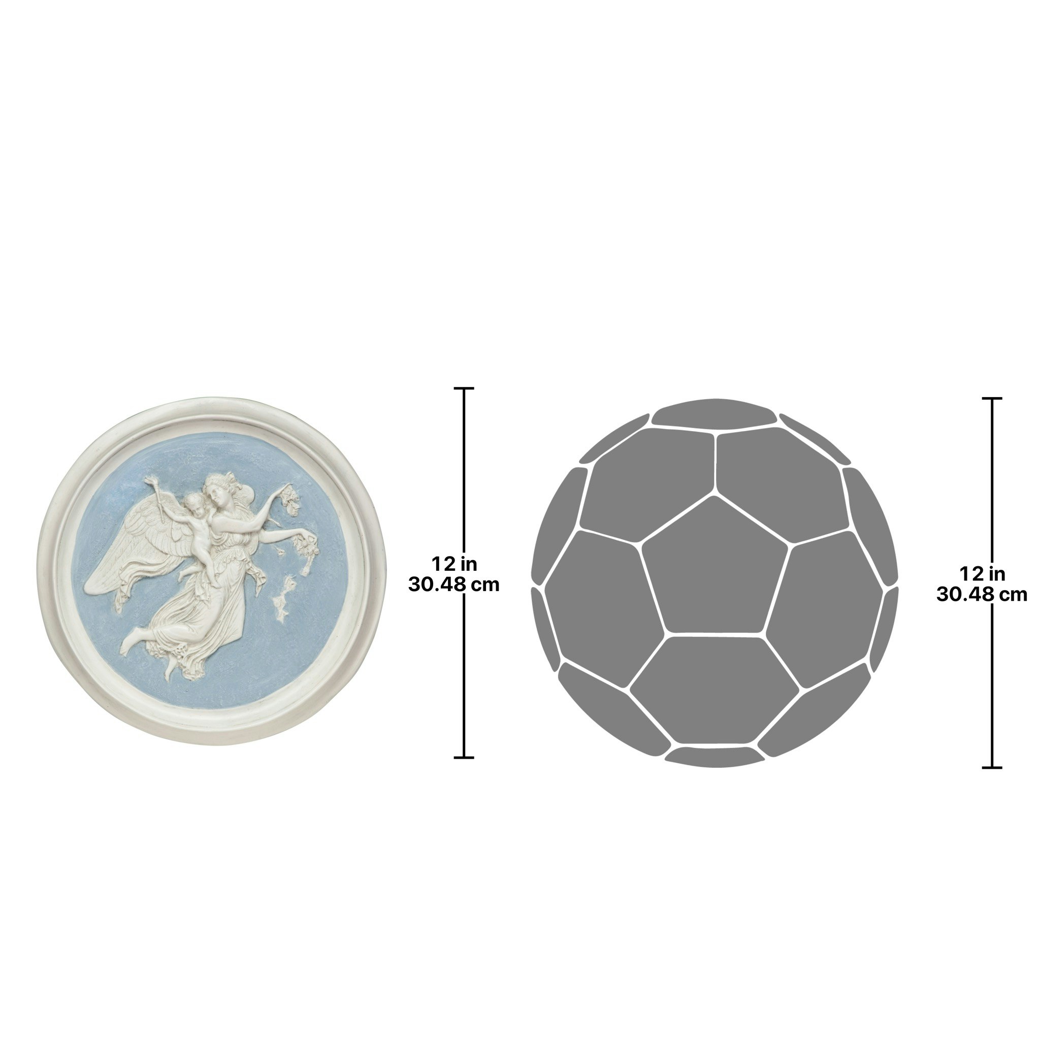 Toscano - Morning Angel Roundel Wall Sculpture