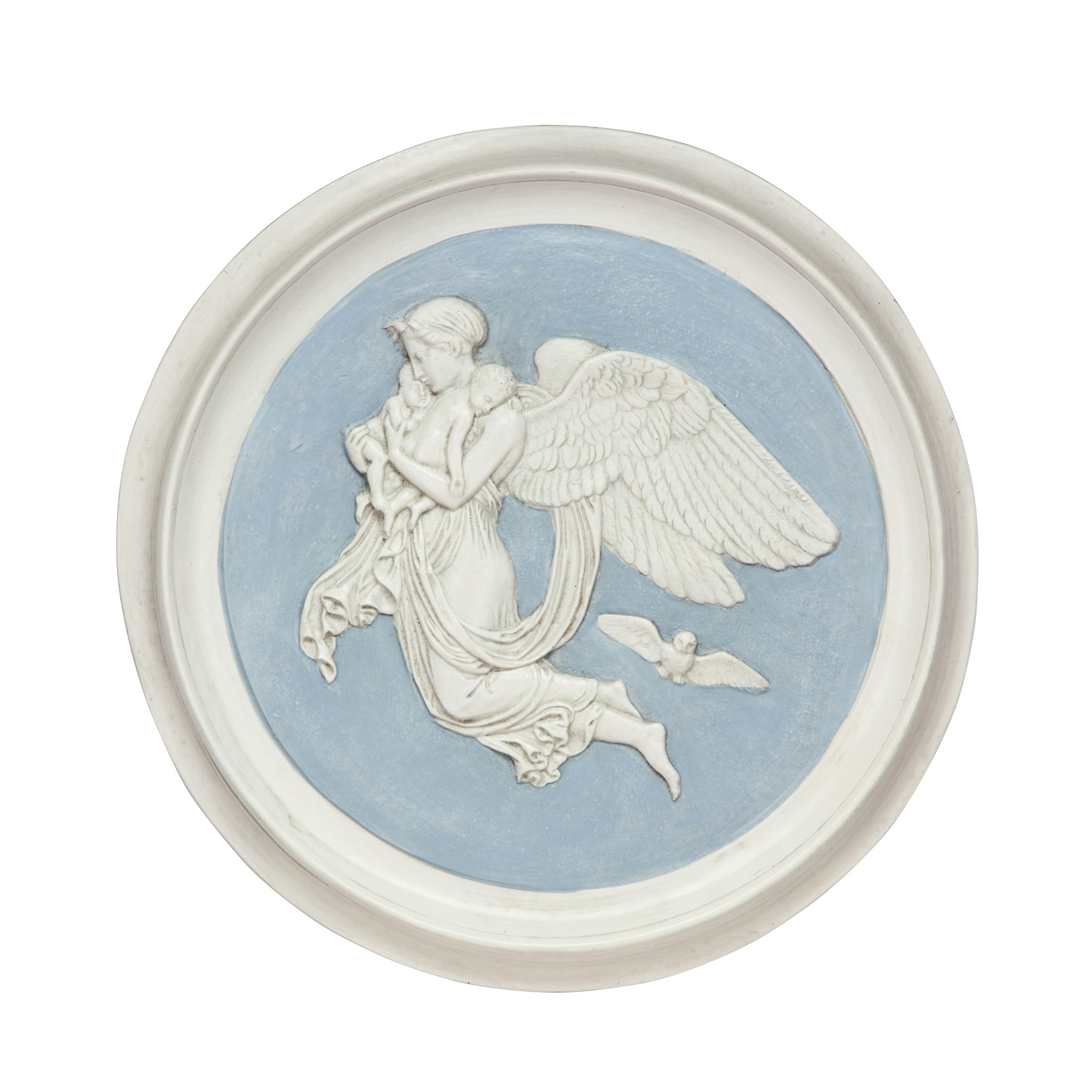 Toscano - Night Angel Roundel Wall Sculpture