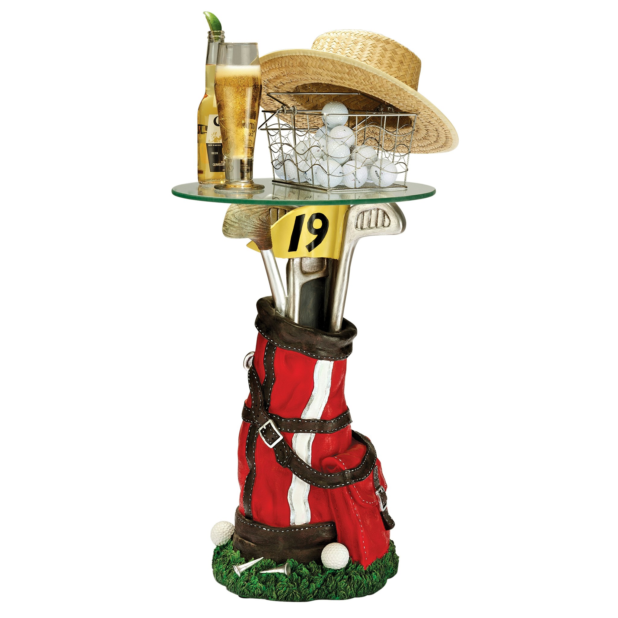 Toscano - On Par Golf Bag Sculptural Table in Designer Resin