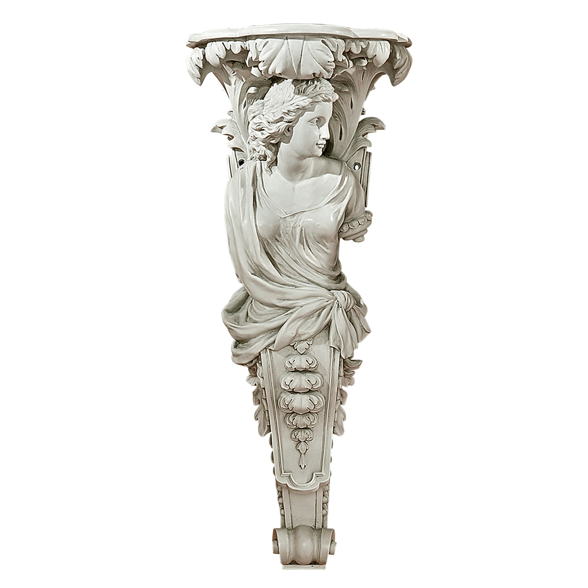 Toscano - French Baroque Caryatid Facing Right Wall Sculpture