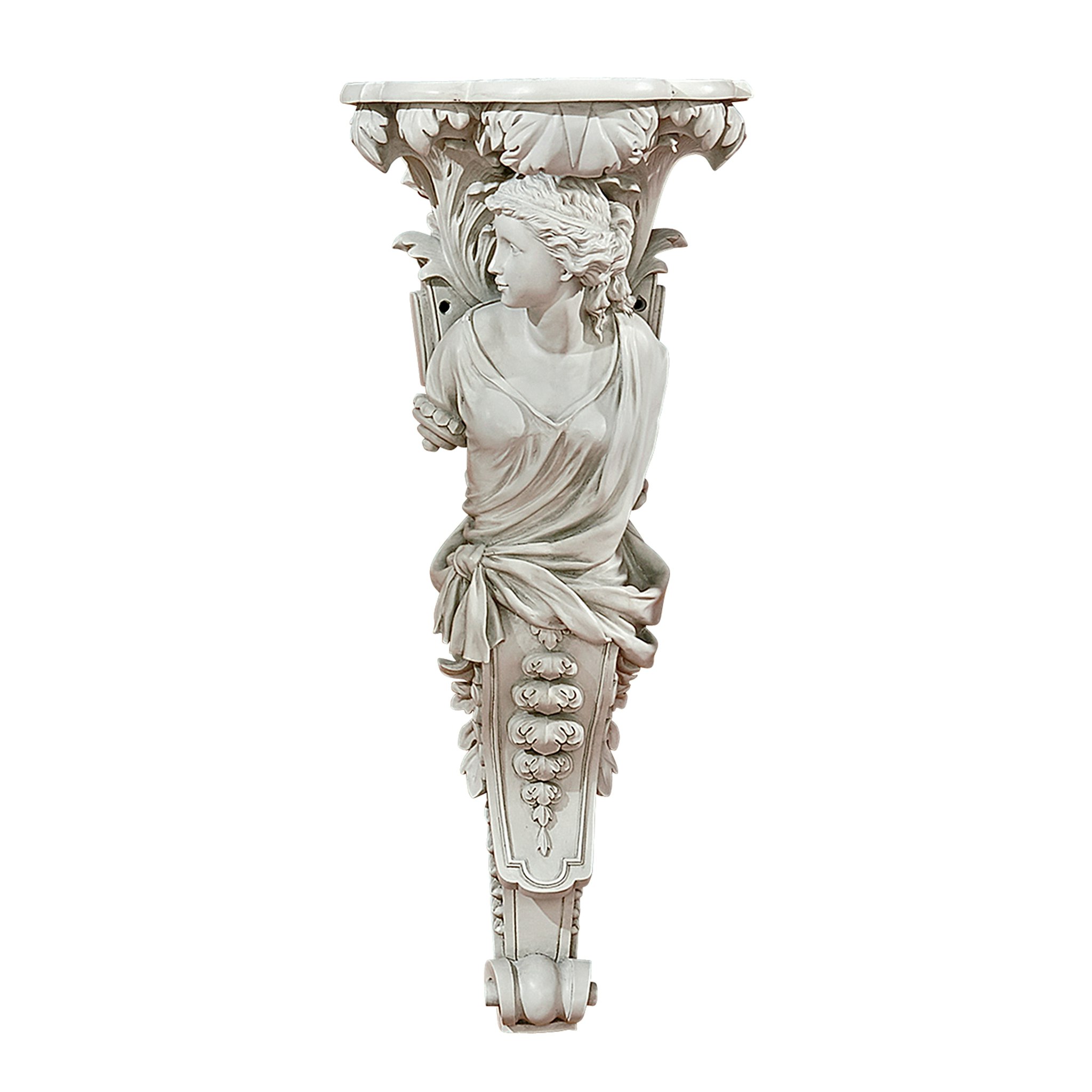Toscano - French Baroque Caryatid Facing Left Wall Sculpture