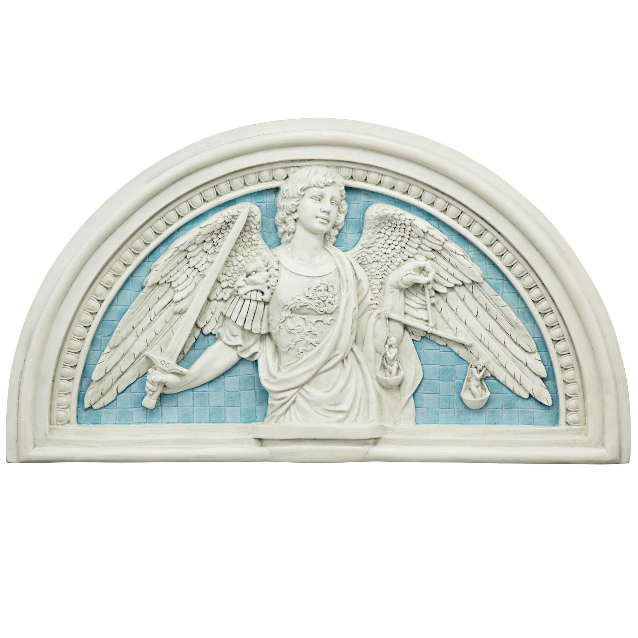 Toscano - Saint Michael the Prince of Light Lunette Wall Sculpture
