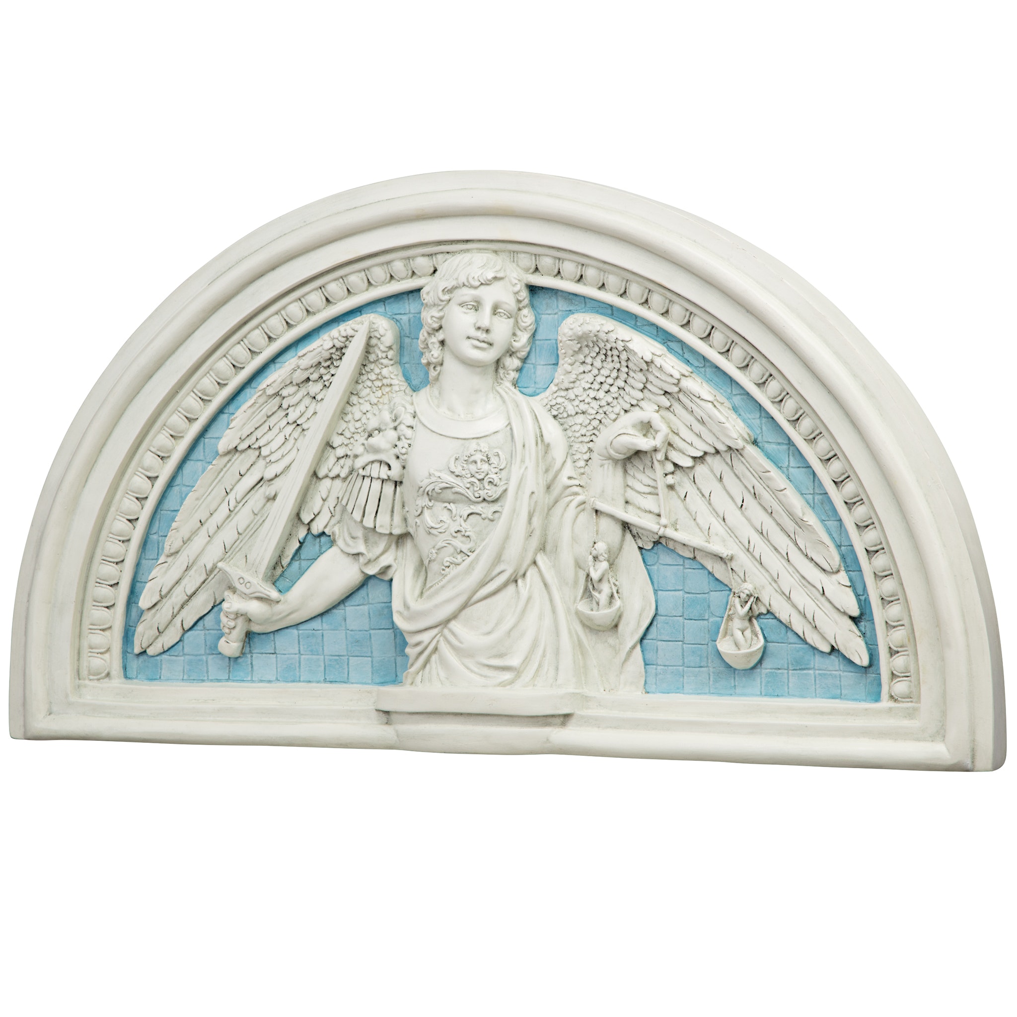 Toscano - Saint Michael the Prince of Light Lunette Wall Sculpture