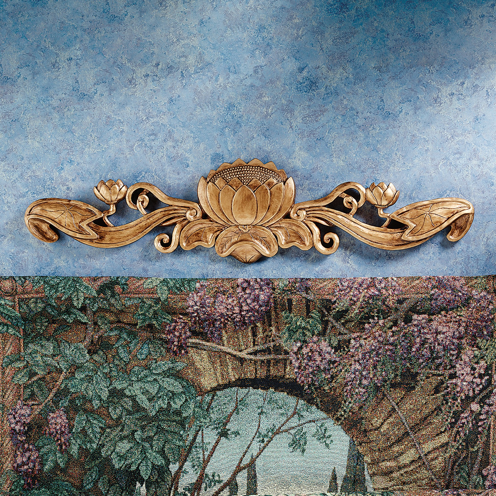 Toscano - De Velde Water Lily Architectural Wall Pediment