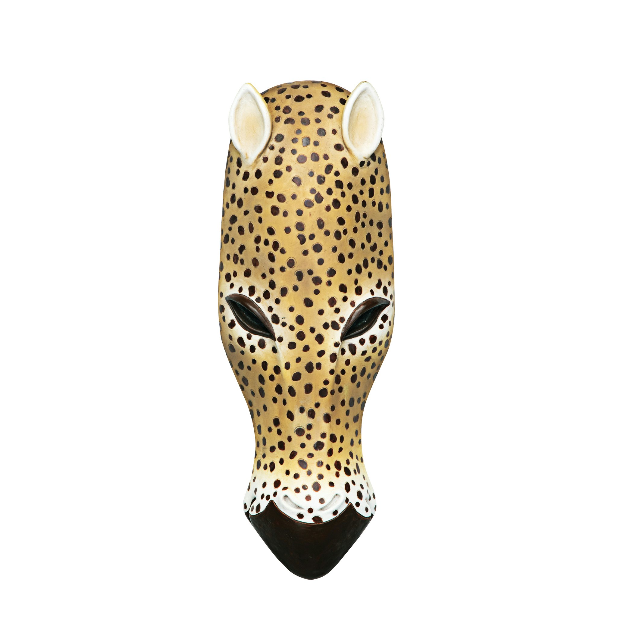 Toscano African Serengeti Animal Mask Tribal-Style Wall Sculpture - Jaguar