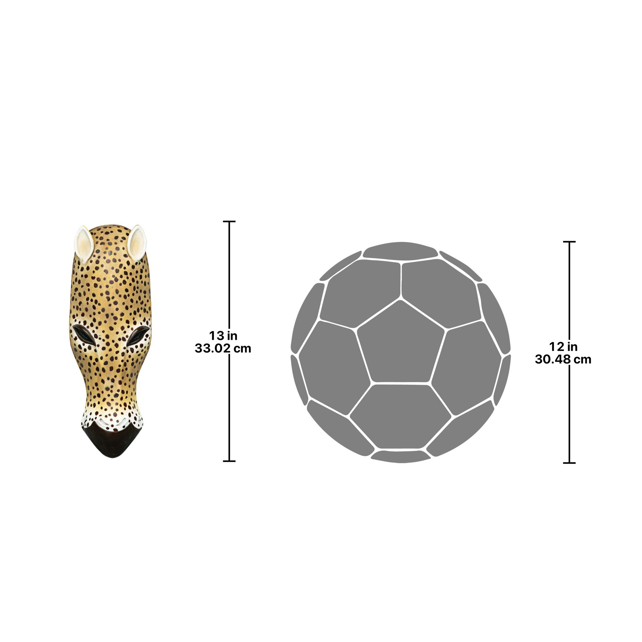 Toscano African Serengeti Animal Mask Tribal-Style Wall Sculpture - Jaguar