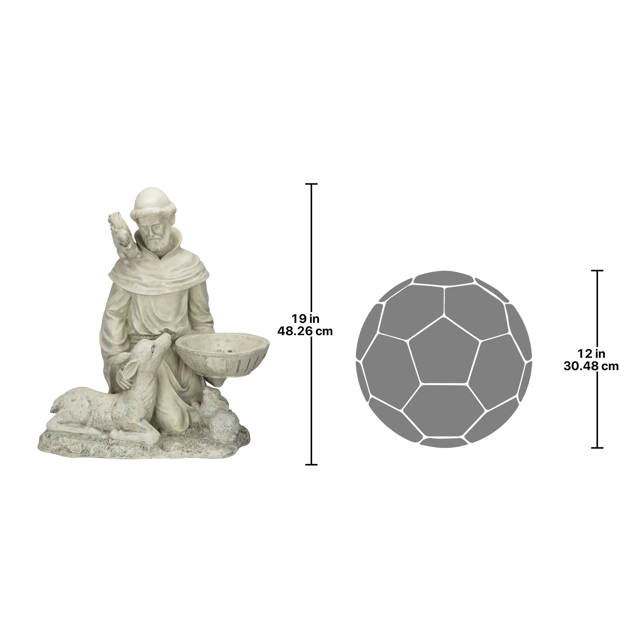 Toscano - Saint Francis Feeds the Animals Garden Statue