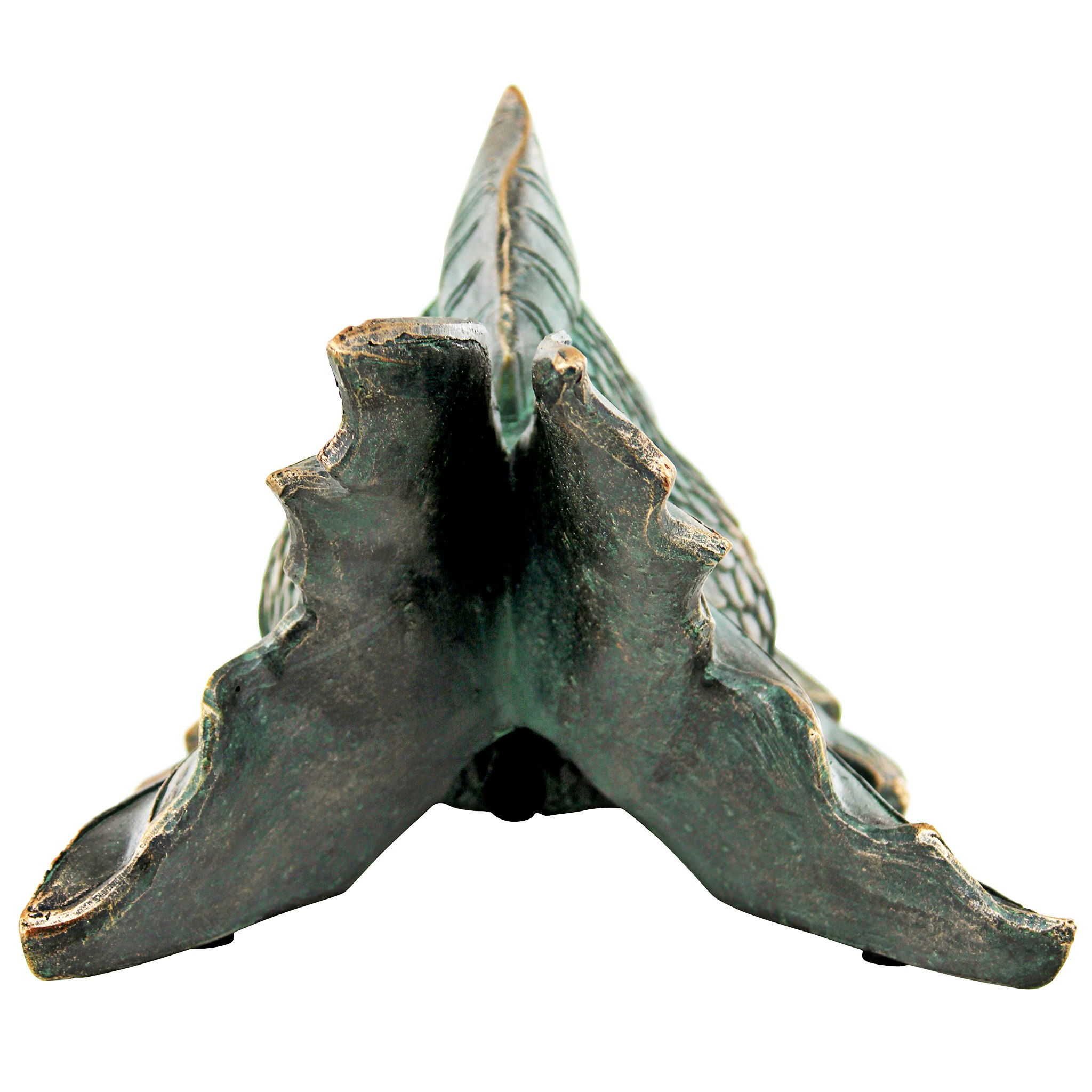 Toscano - Butterfly Asian Koi Piped Spitter Statue