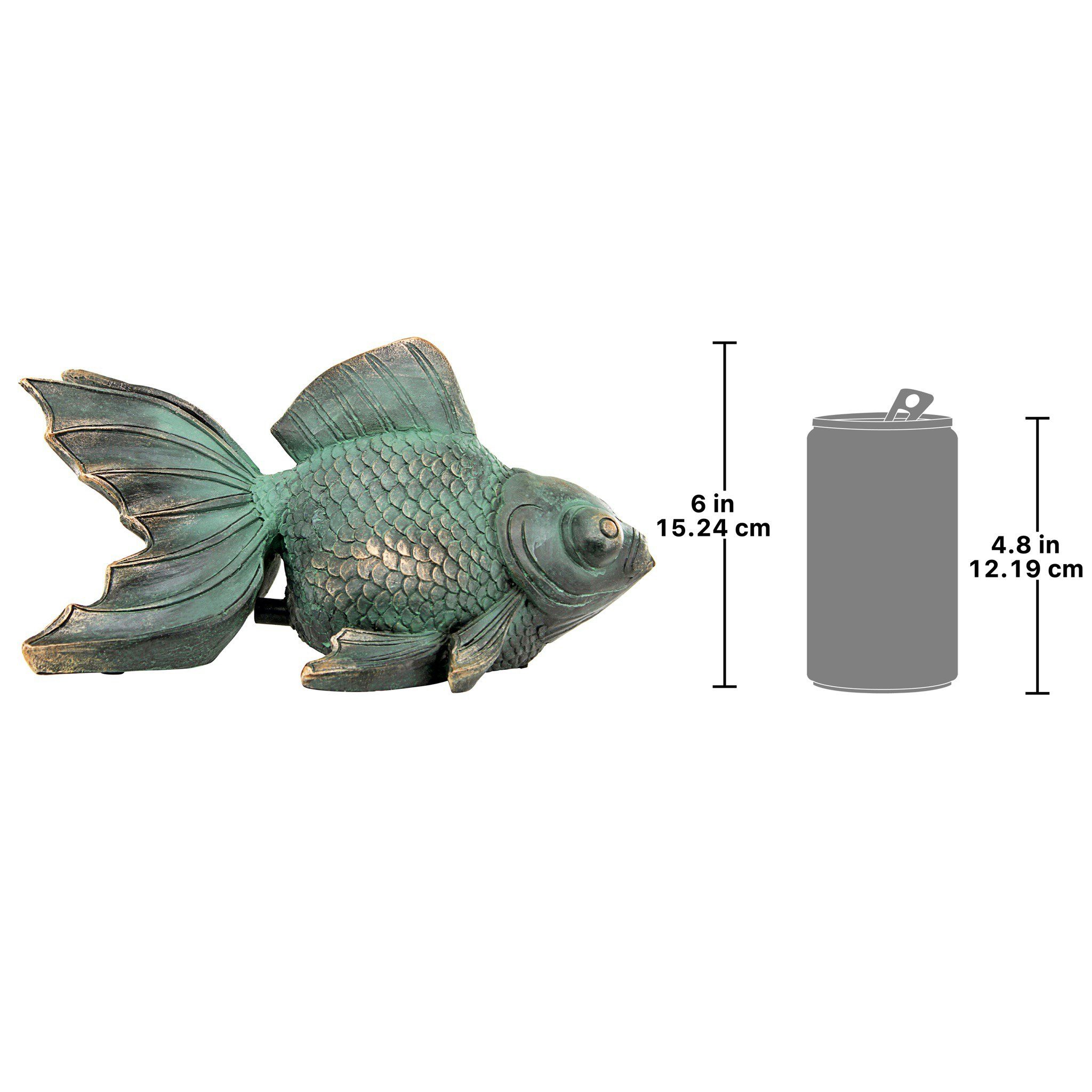 Toscano - Butterfly Asian Koi Piped Spitter Statue