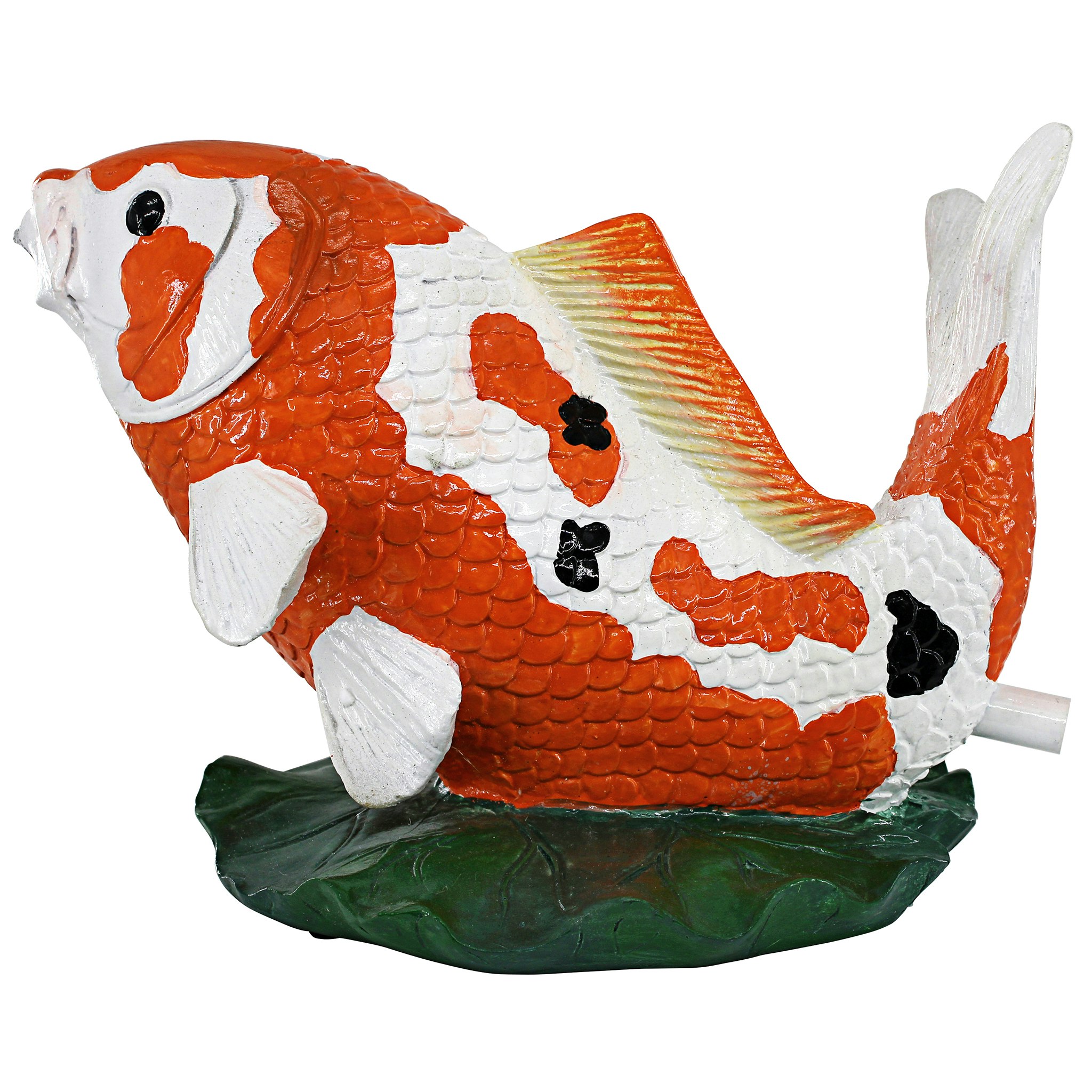 Toscano - Kohaku Asian Koi Piped Spitter Statue