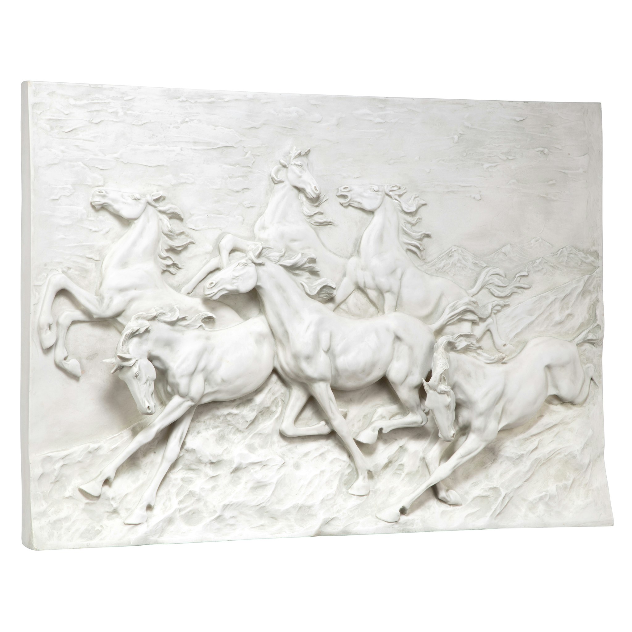 Toscano - Wild Horse Stampede Frieze Wall Sculpture