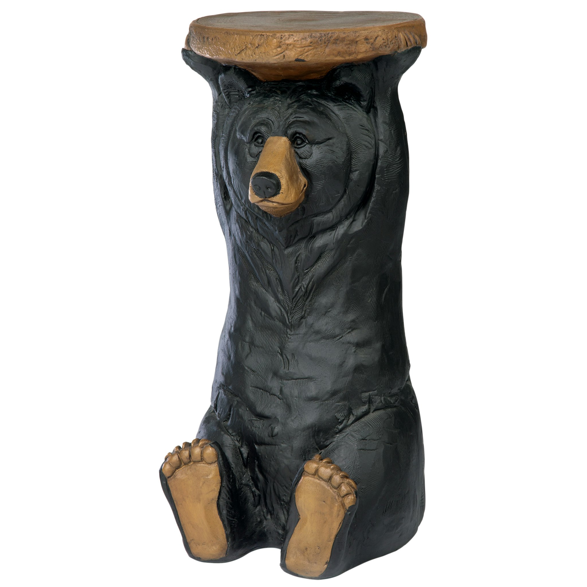 Toscano - Black Forest Bear Table Sculptural Pedestal in Designer Resin