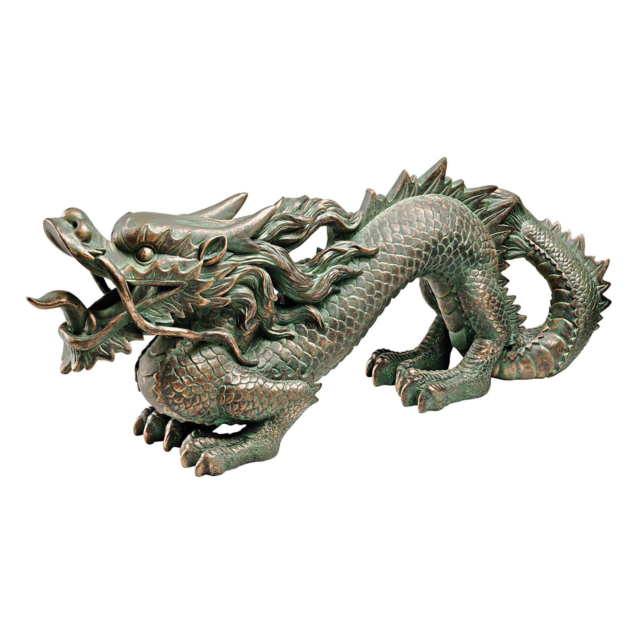 Toscano Asian Dragon of the Great Wall Statue - Medium