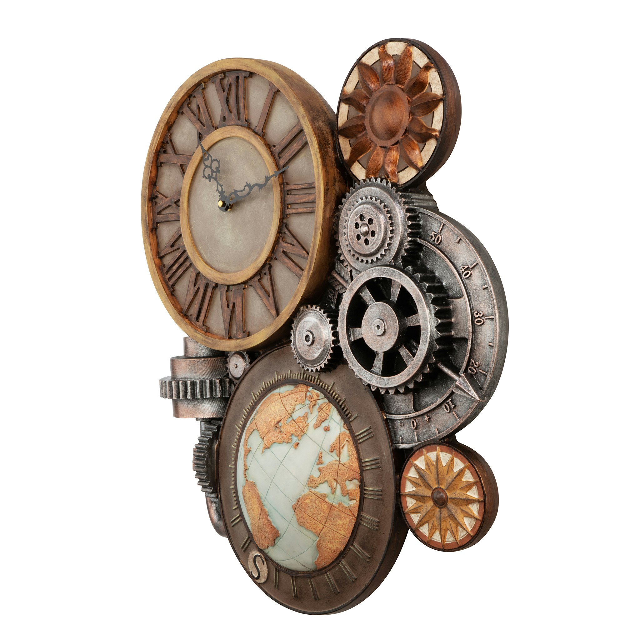 Toscano Gears of Time Sculptural Wall Clock — Large