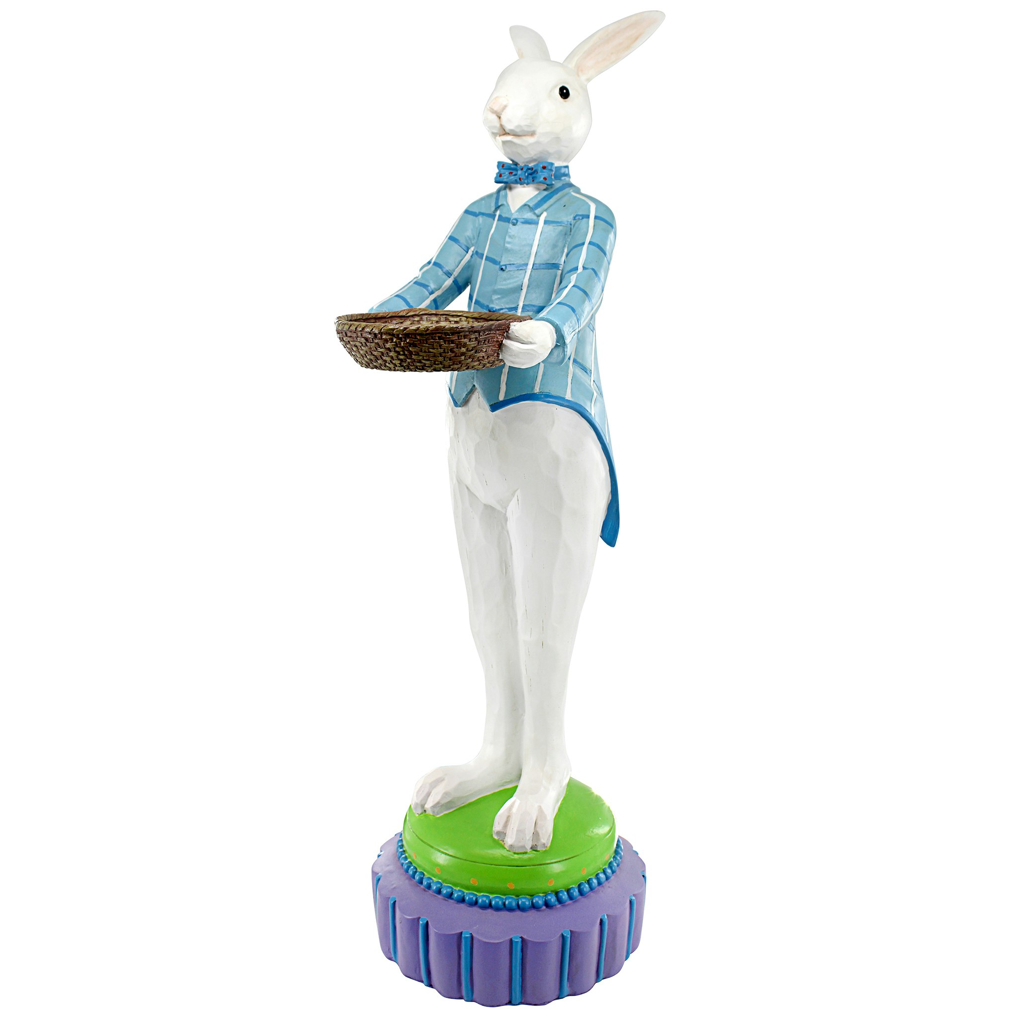 Toscano - Mr. Eggsy at Your Service Easter Bunny Rabbit Butler Statue