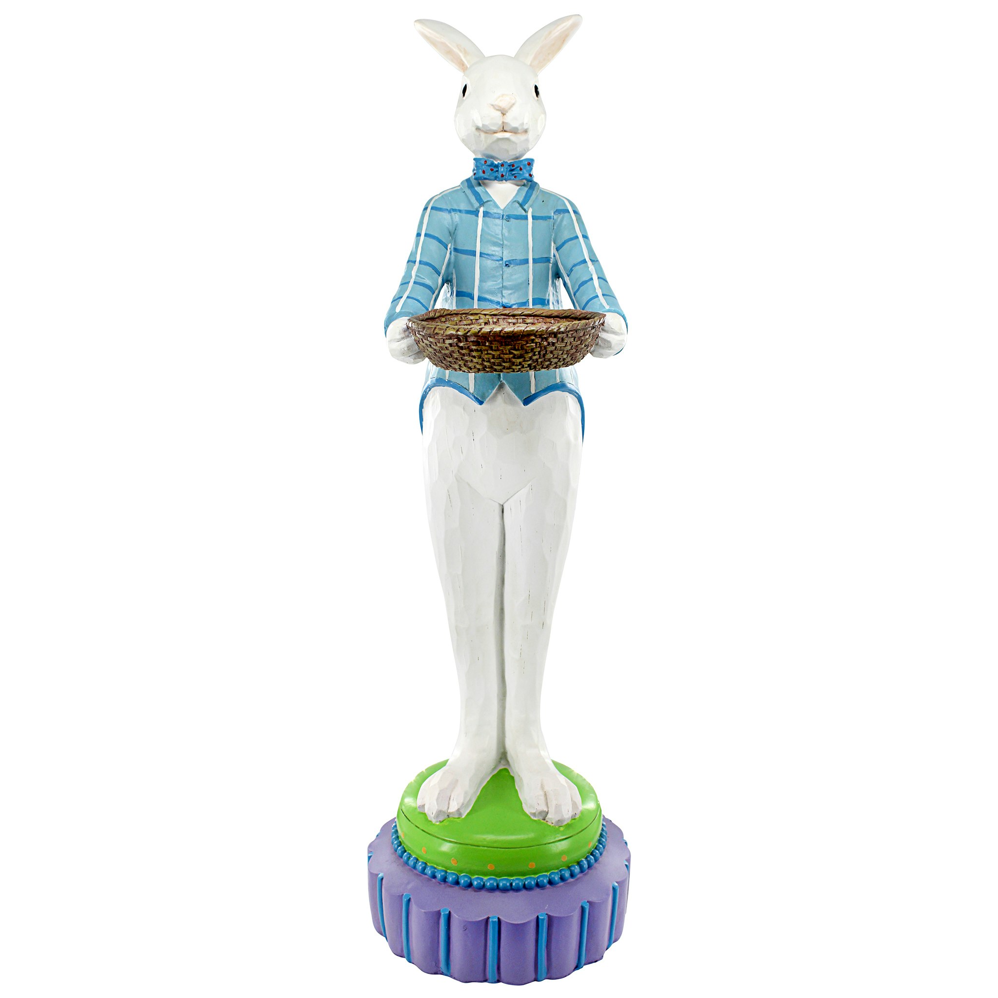 Toscano - Mr. Eggsy at Your Service Easter Bunny Rabbit Butler Statue