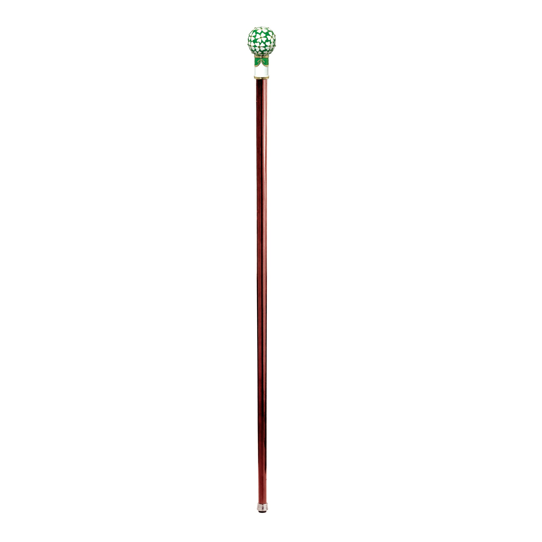 Toscano - Imperial Four Leaf Clover Enameled Walking Stick