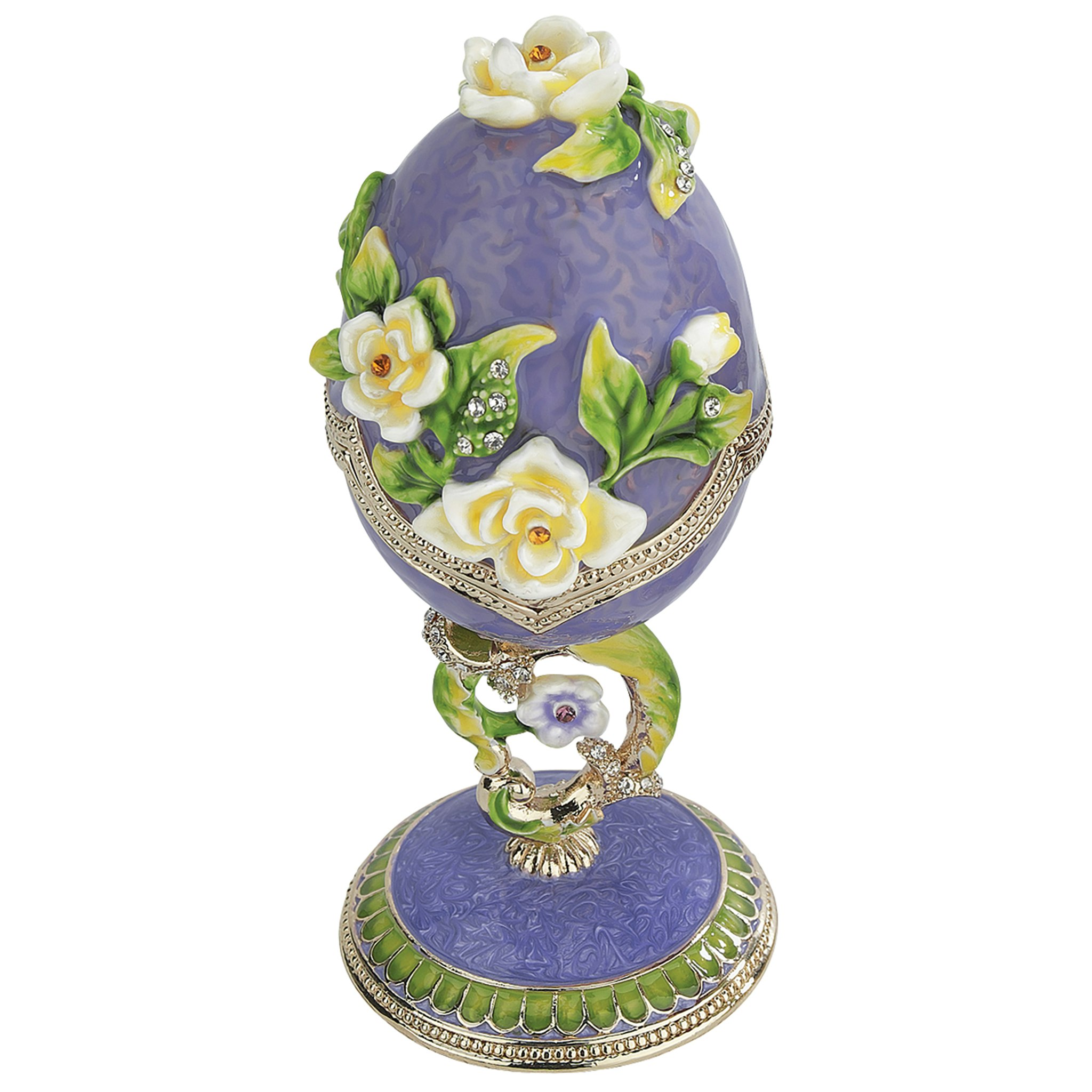 Toscano - Spring Bouquet Romanov-Style Collectible Enameled Egg in Lavender
