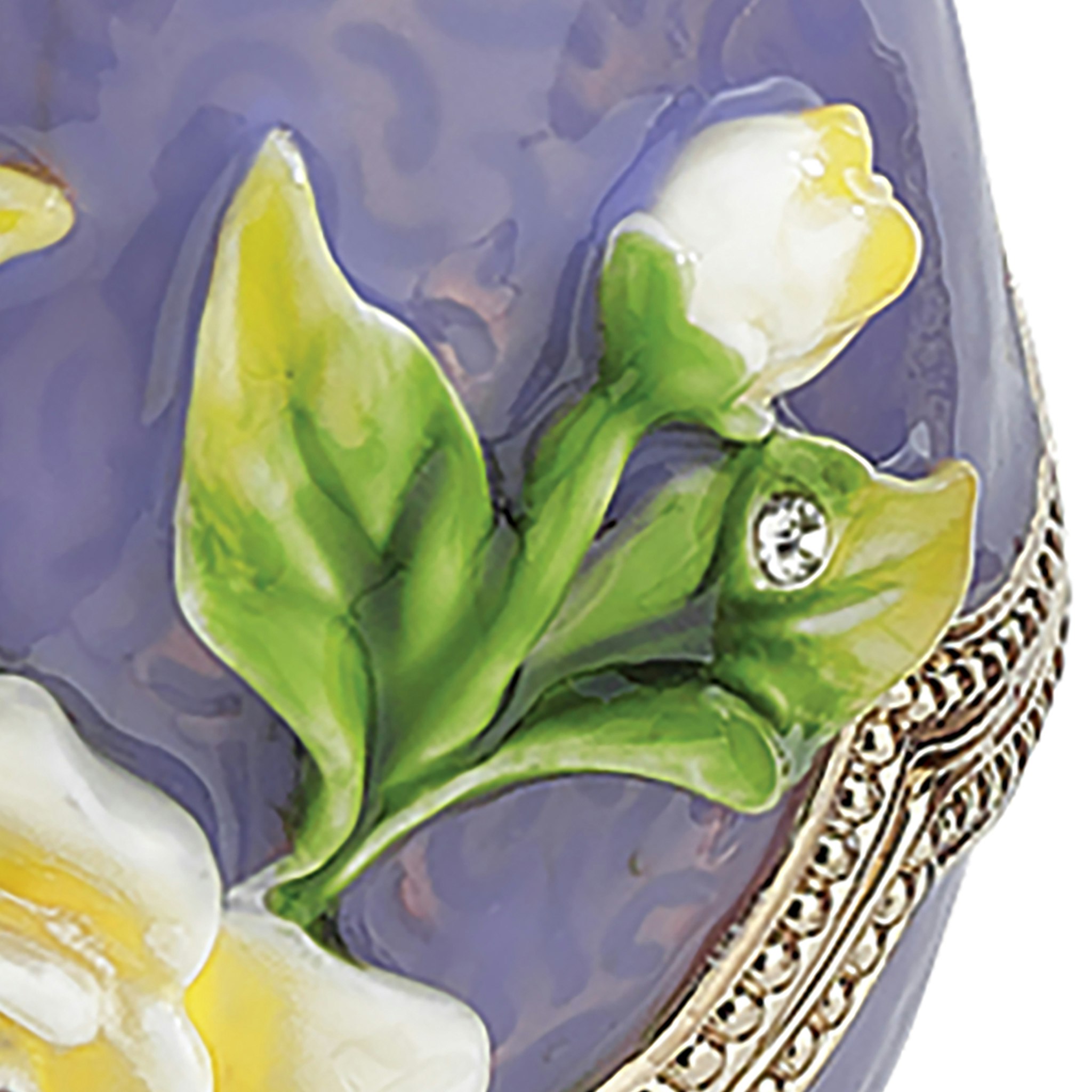 Toscano - Spring Bouquet Romanov-Style Collectible Enameled Egg in Lavender