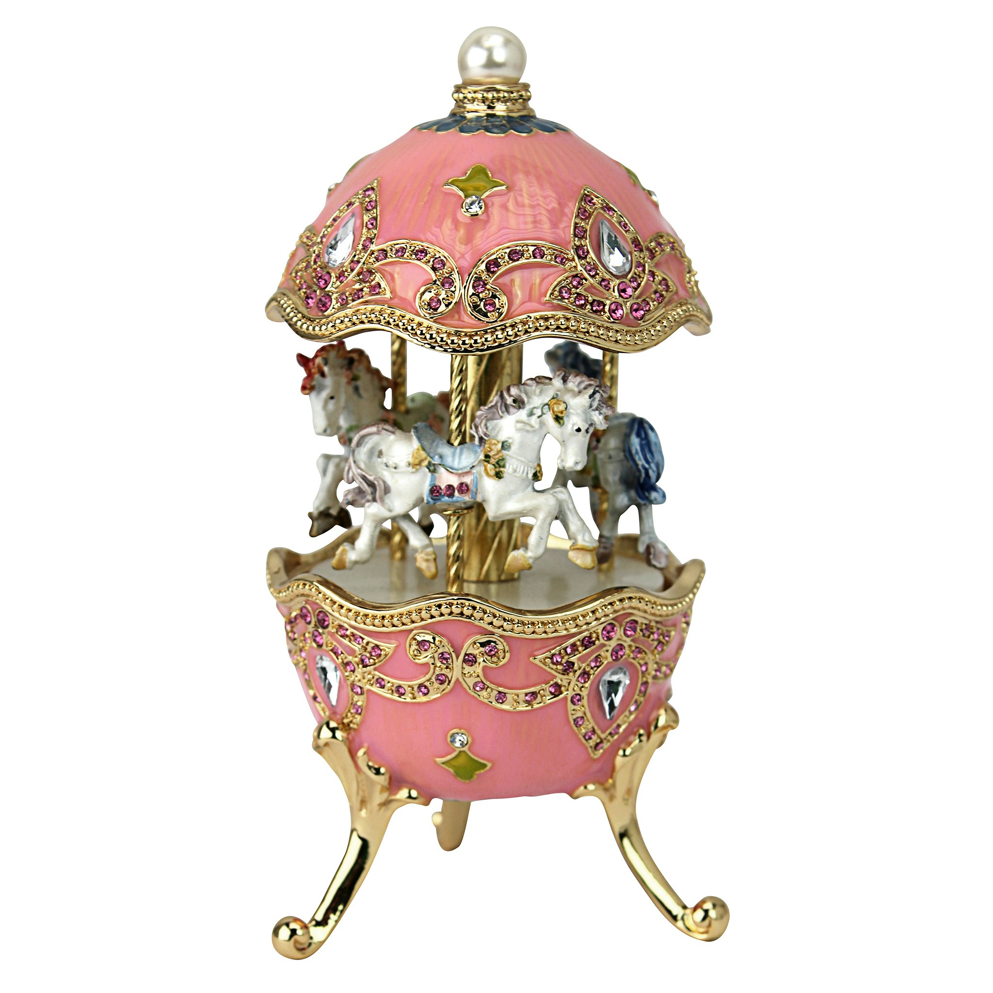 Toscano - Horse Carousel Romanov-Style Collectible Musical Enameled Egg