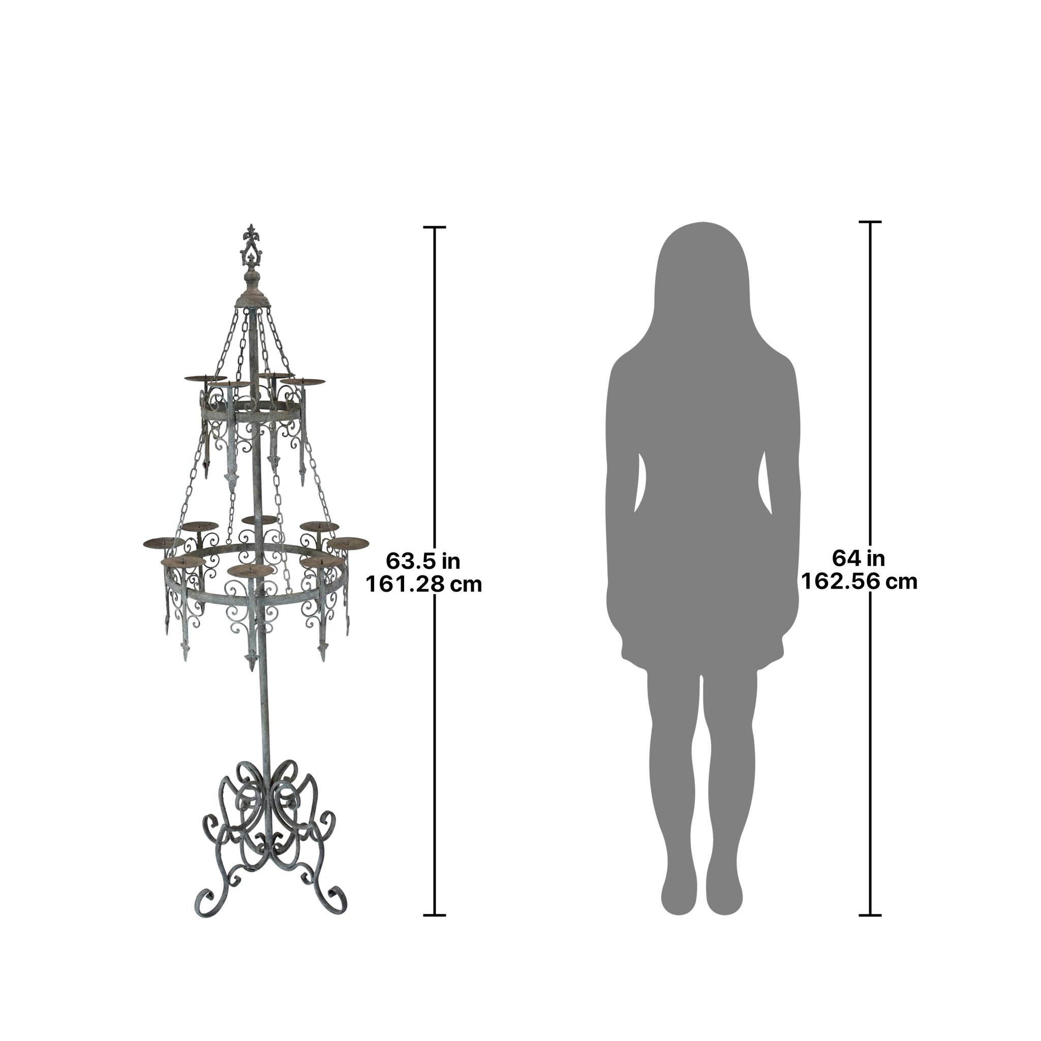 Toscano - Malbork Castle Gothic Floor Candelabra