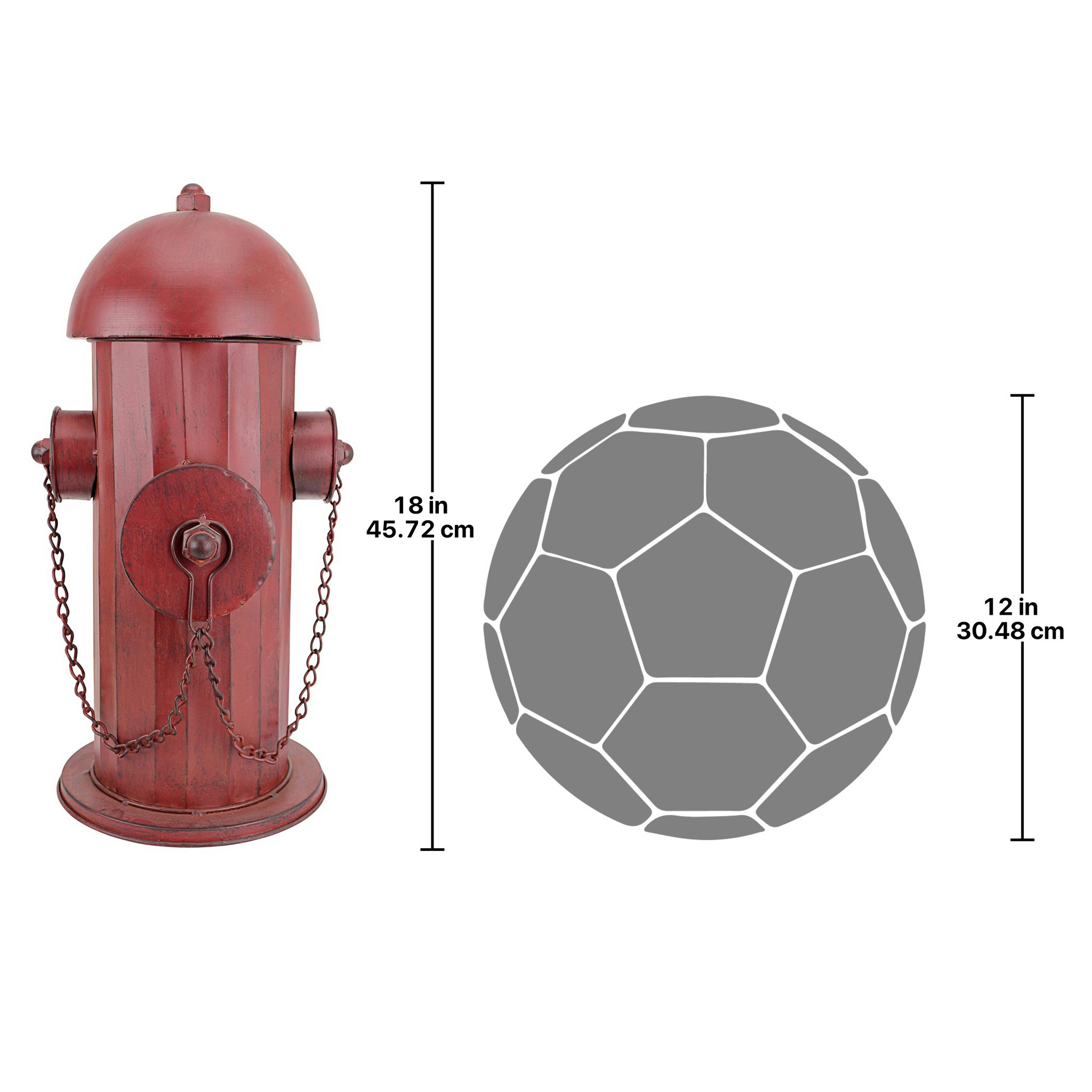 Toscano Vintage Metal Fire Hydrant Statue - Medium