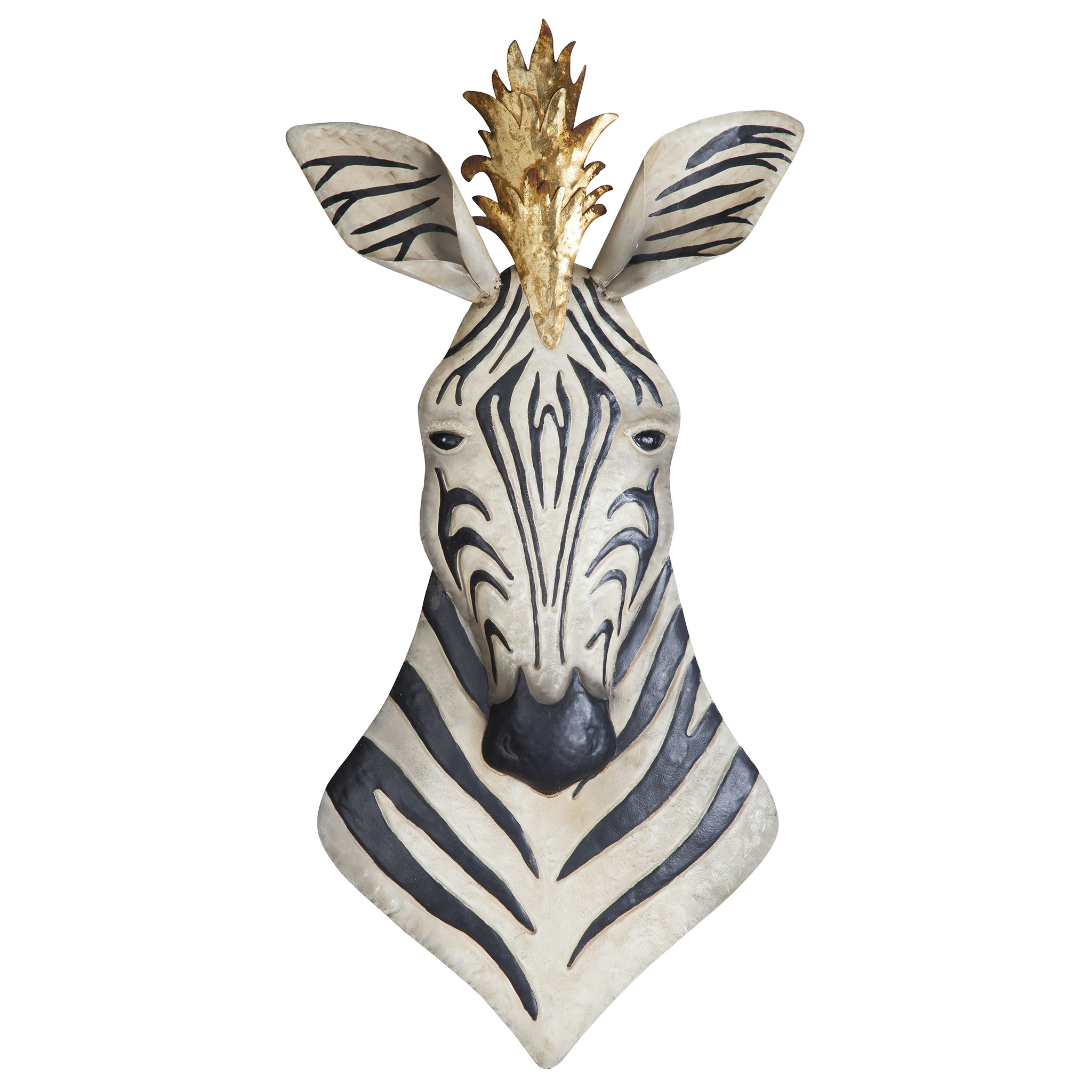 Toscano - King of the Herd Safari Zebra Metal Wall Sculpture