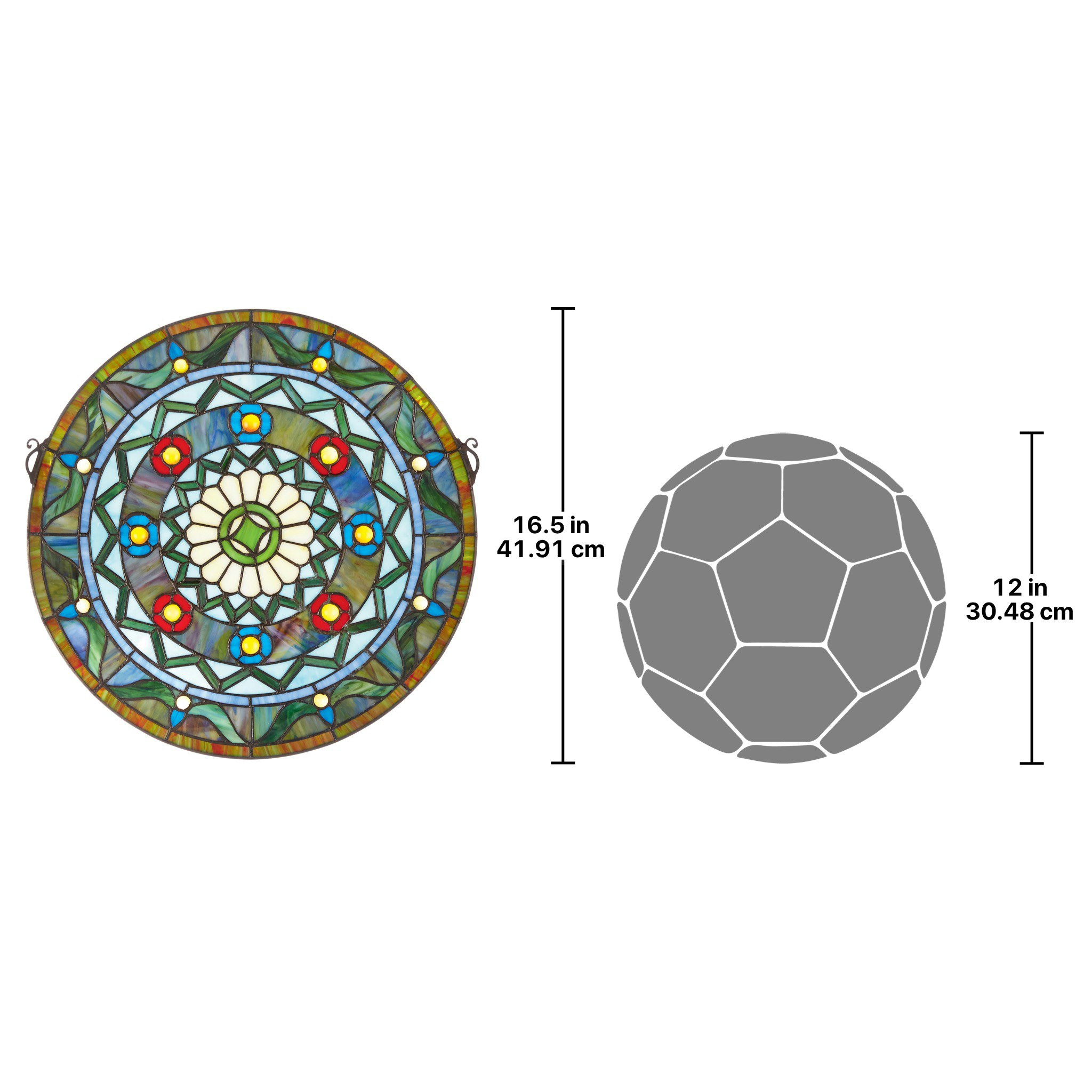 Toscano - Kaleidoscope Stained Glass Window