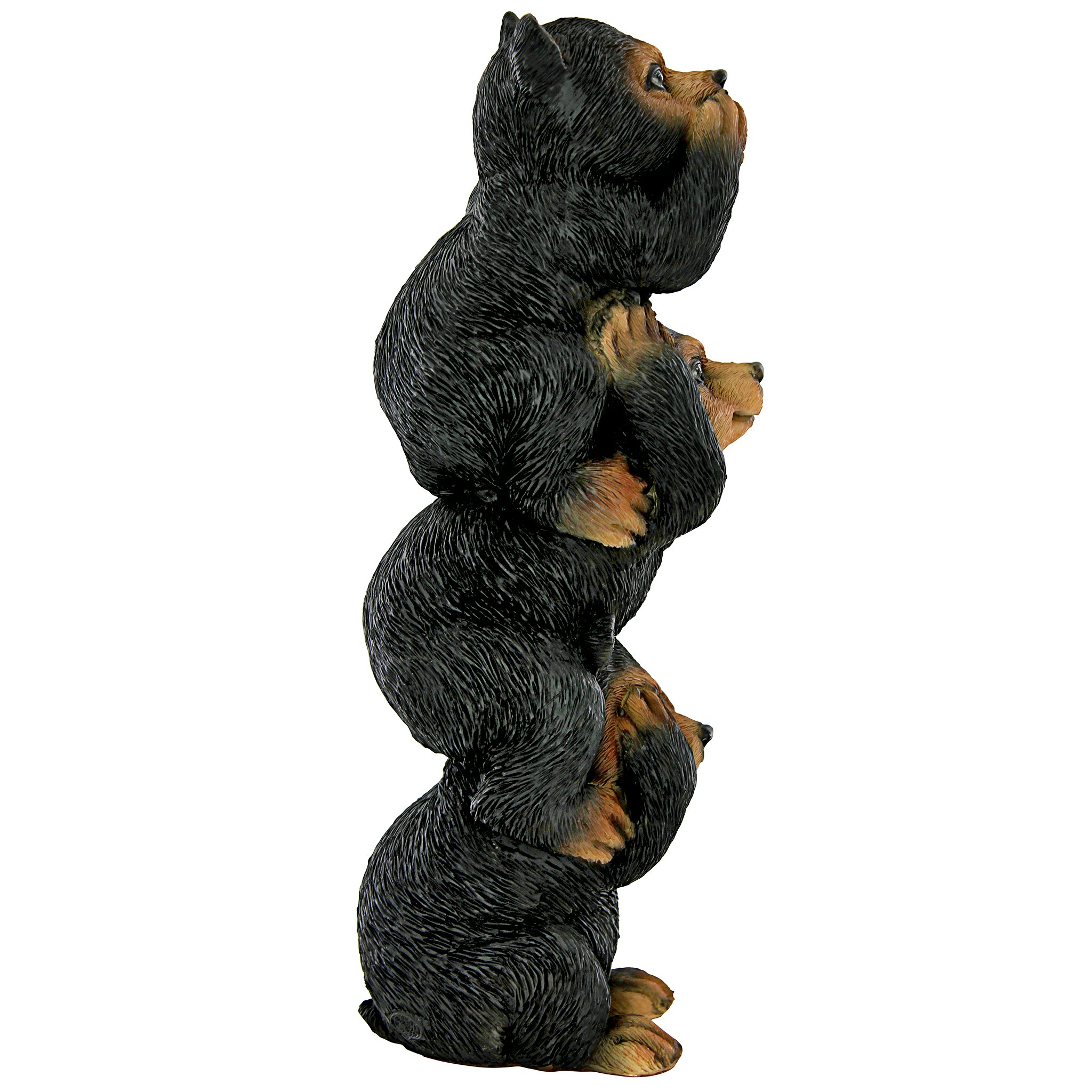 Toscano - Backwoods Troublemakers SpeakHearSee No Evil Black Bear Statue