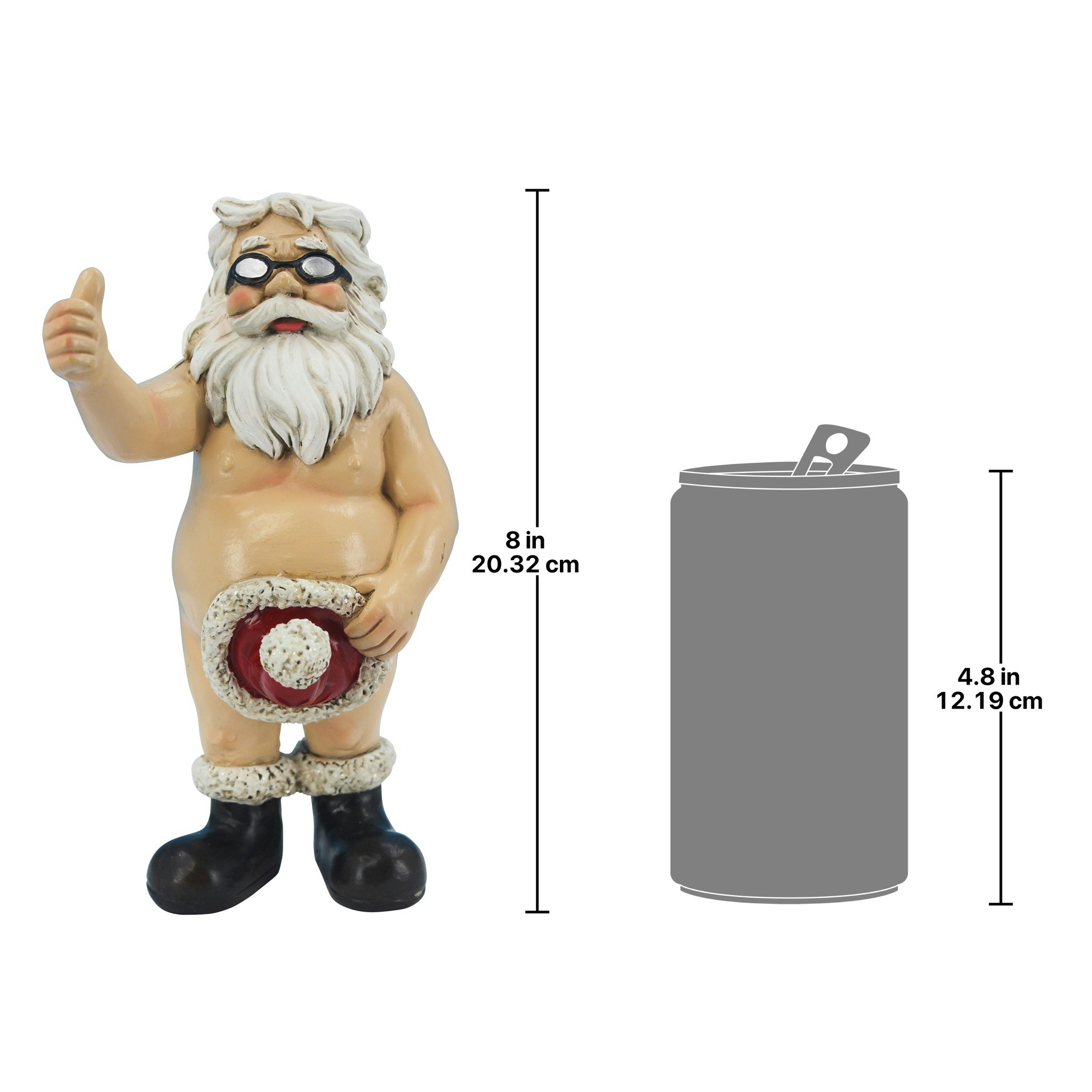 Toscano - Santa UnwrappedBuck-Naked Father Christmas Holiday Statue