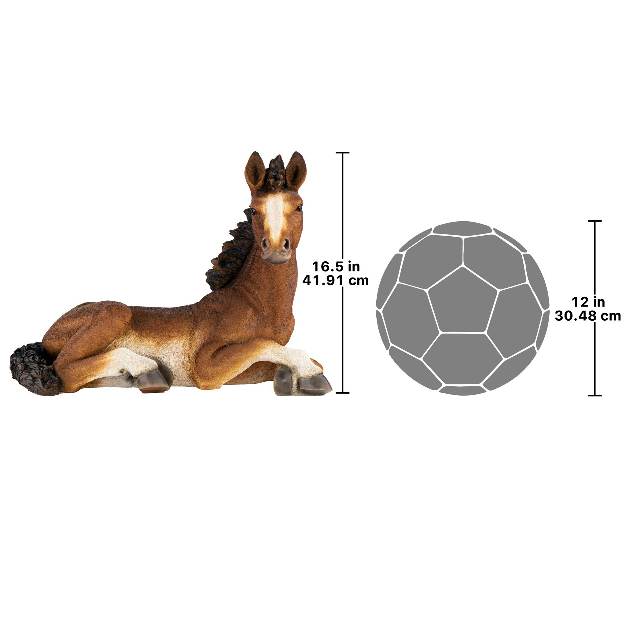 Toscano - Relaxing Pony Horse Foal Statue