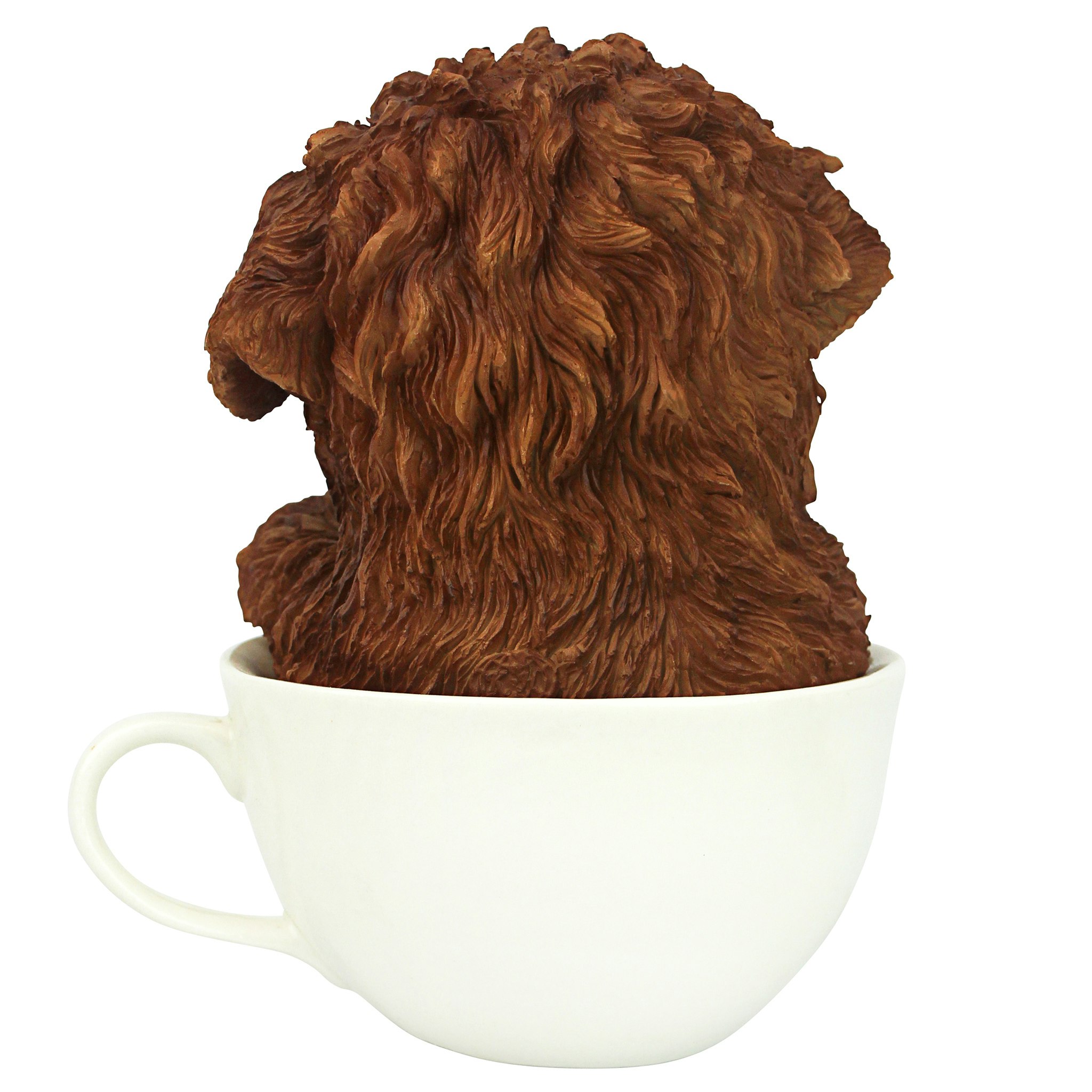 Toscano Puppuccino Puppy Collectible Dog Statue - Red Poodle
