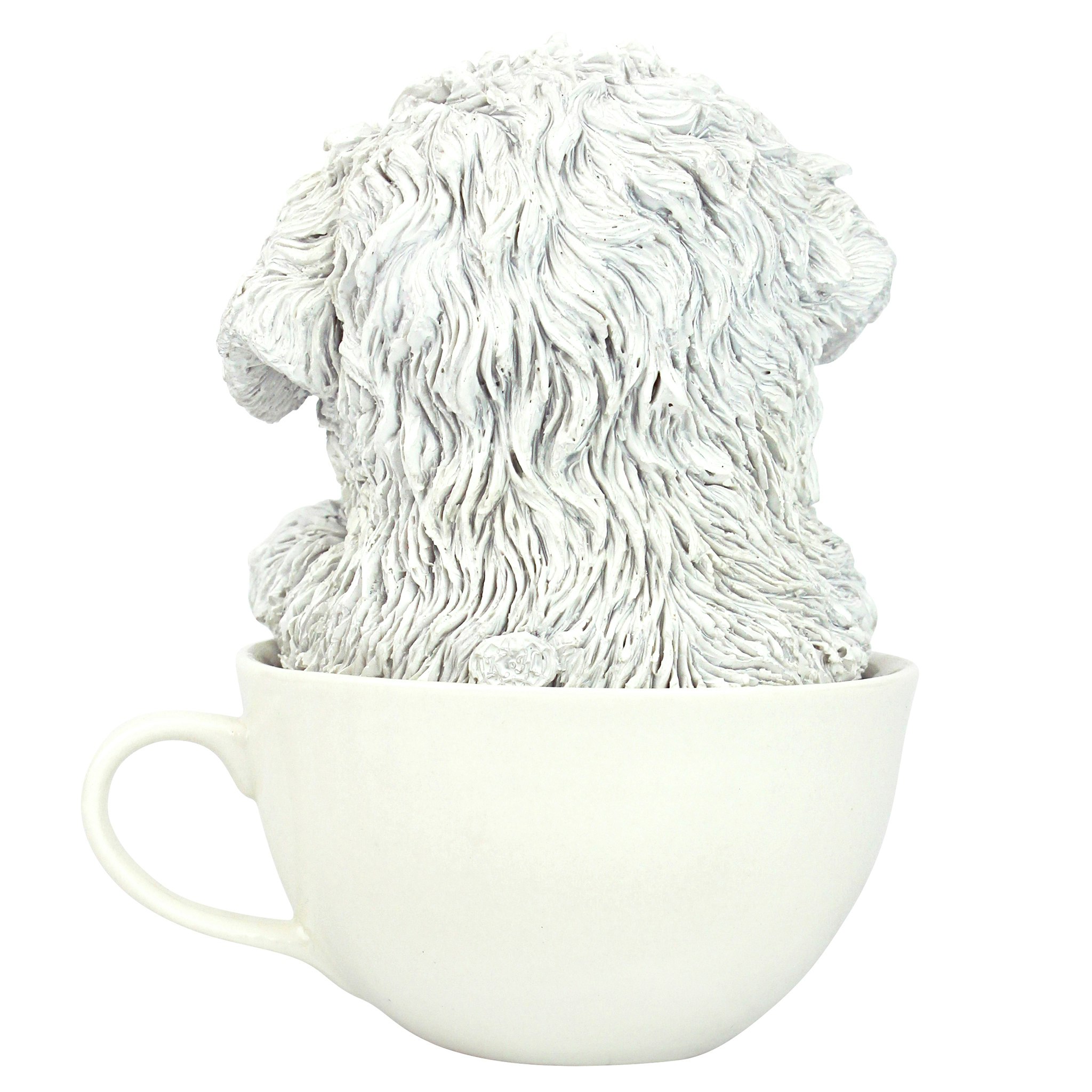 Toscano Puppuccino Puppy Collectible Dog Statue - White Maltese