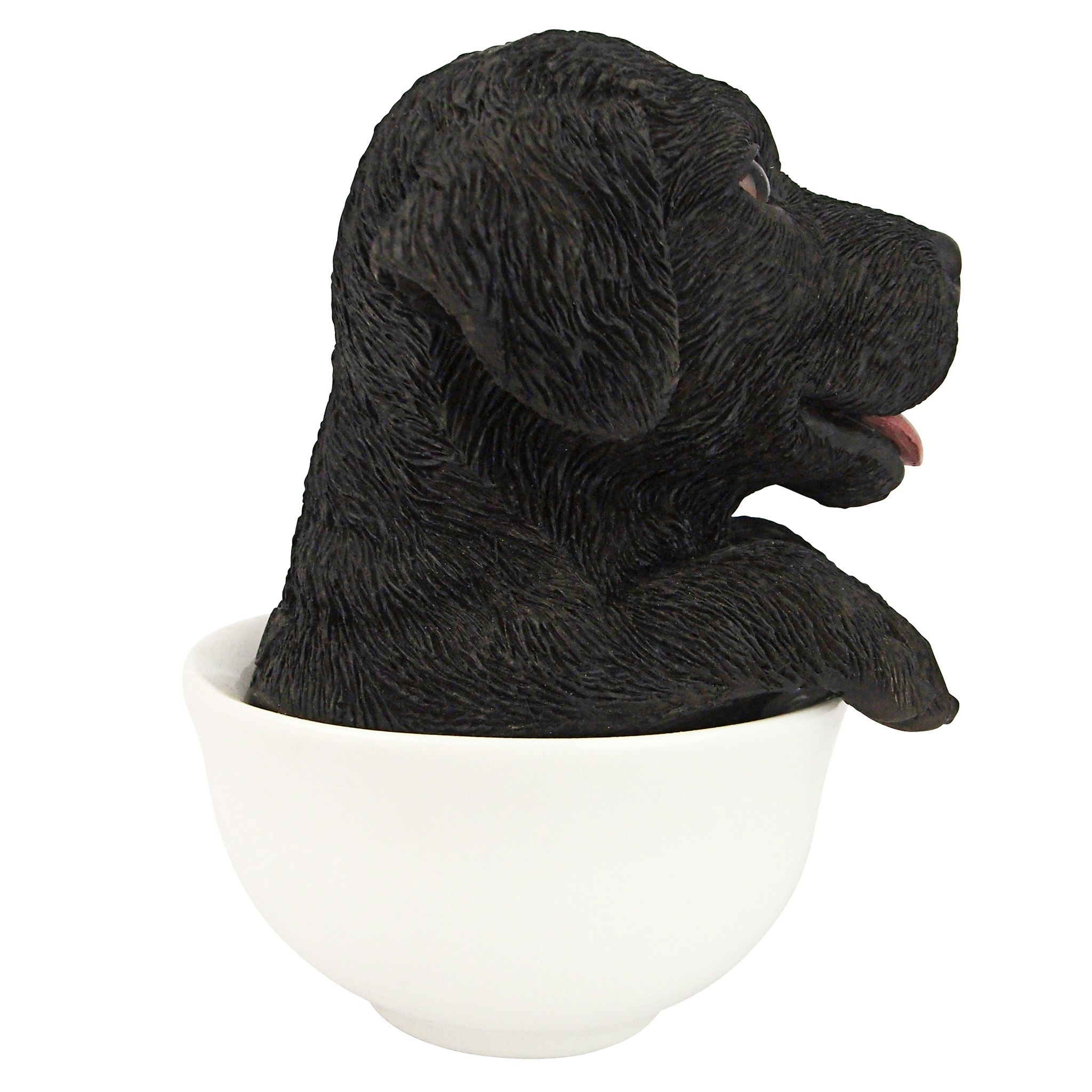 Toscano Puppuccino Puppy Collectible Dog Statue - Black Lab