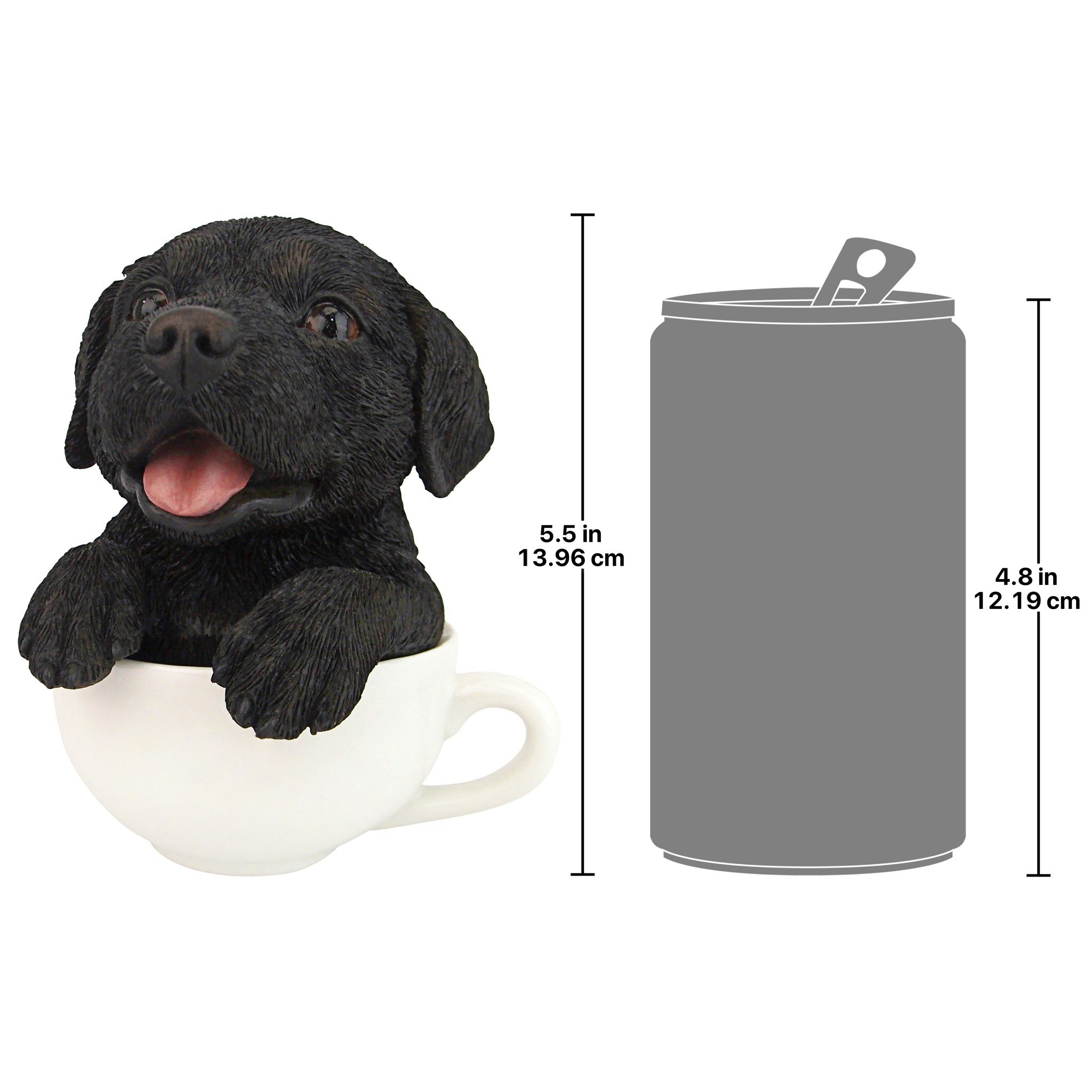 Toscano Puppuccino Puppy Collectible Dog Statue - Black Lab