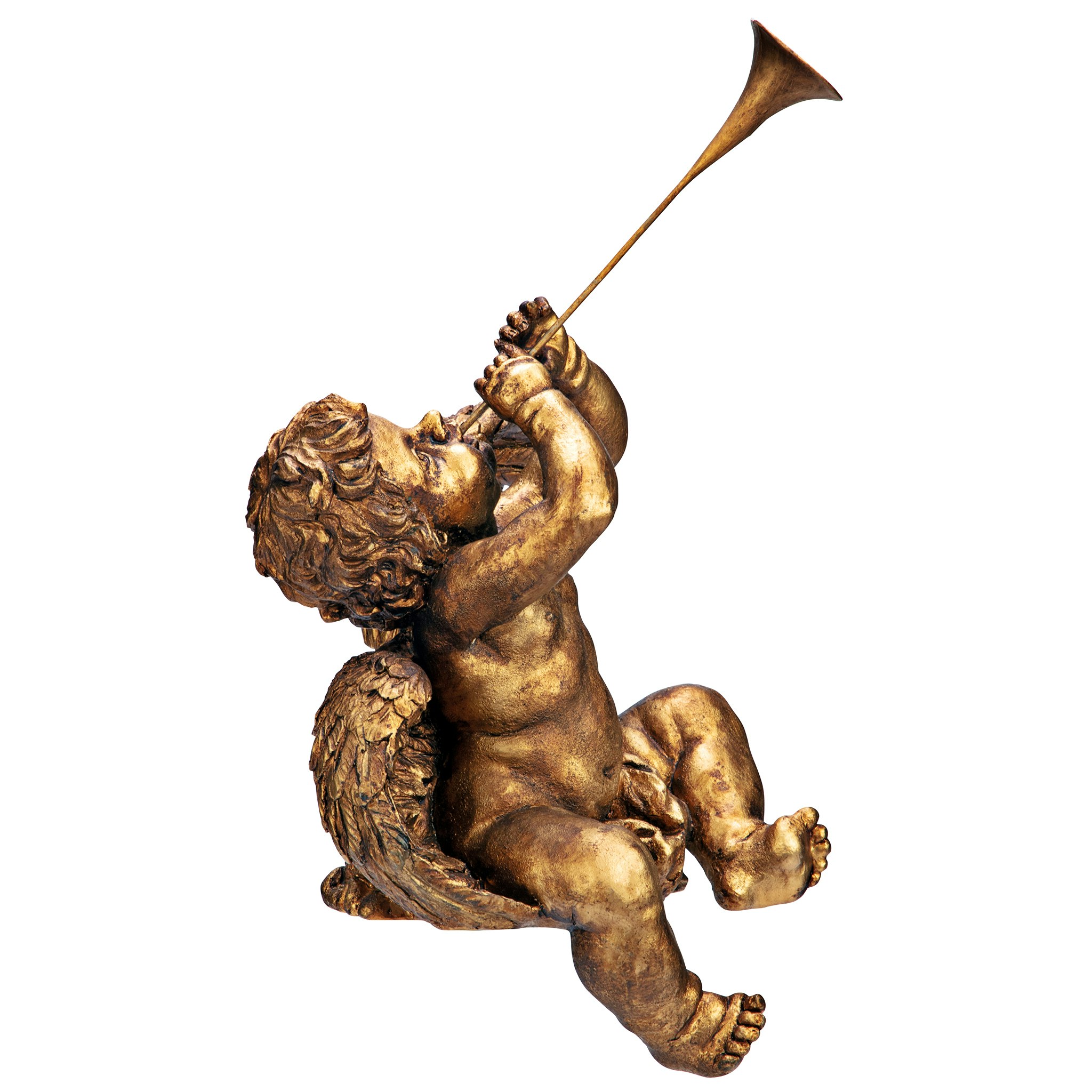 Toscano Trumpeting Angels of Saint Peter Square Statues - Boy Angel