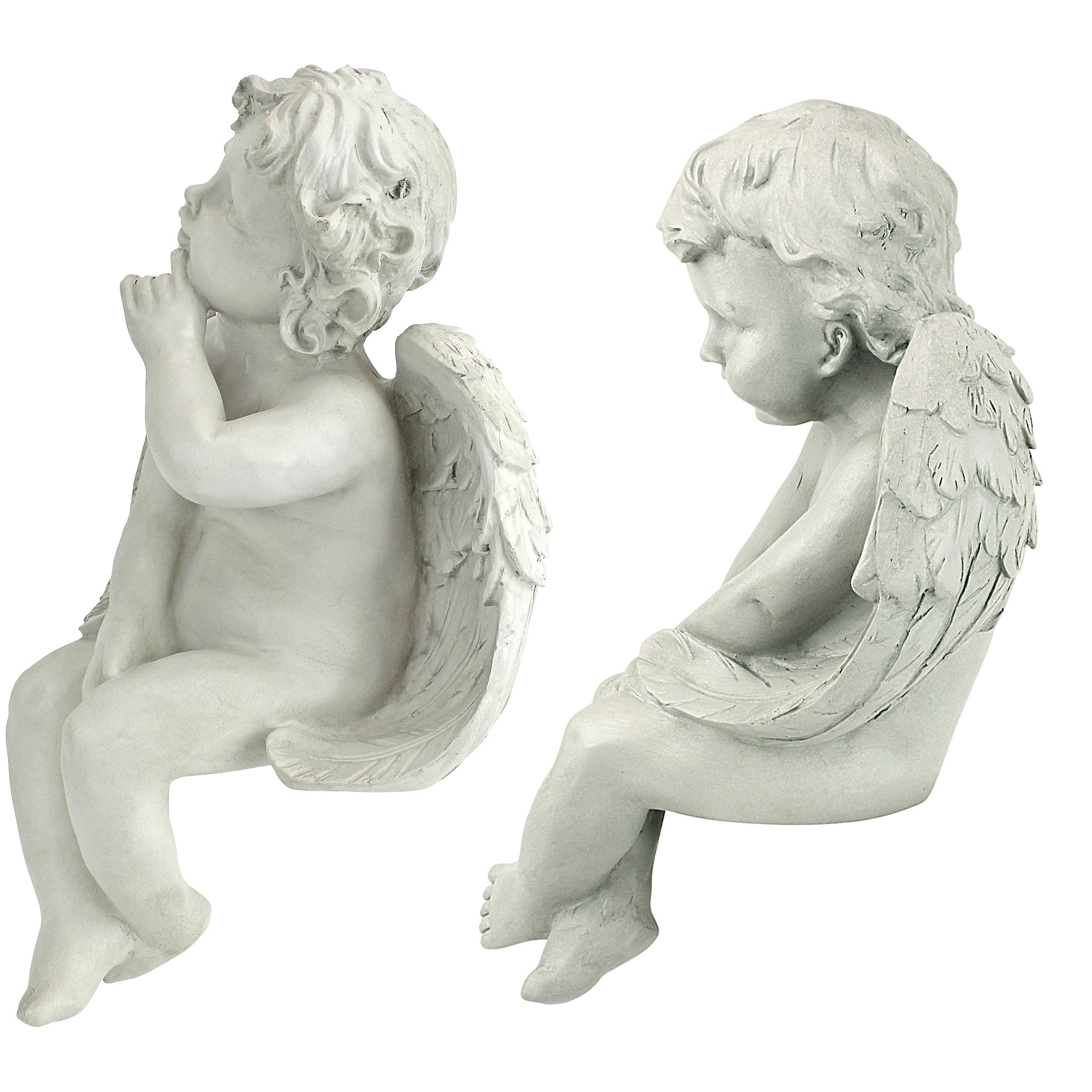 Toscano - Angels of Meditation and Contemplation Sitting Cherub Statues