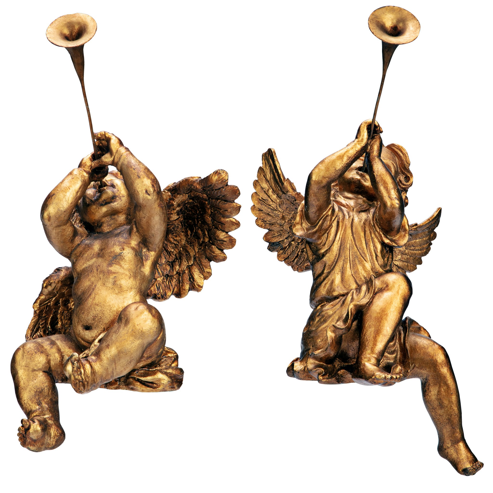 Toscano - Set of 2 Trumpeting Angels of Saint Peter Square Statues